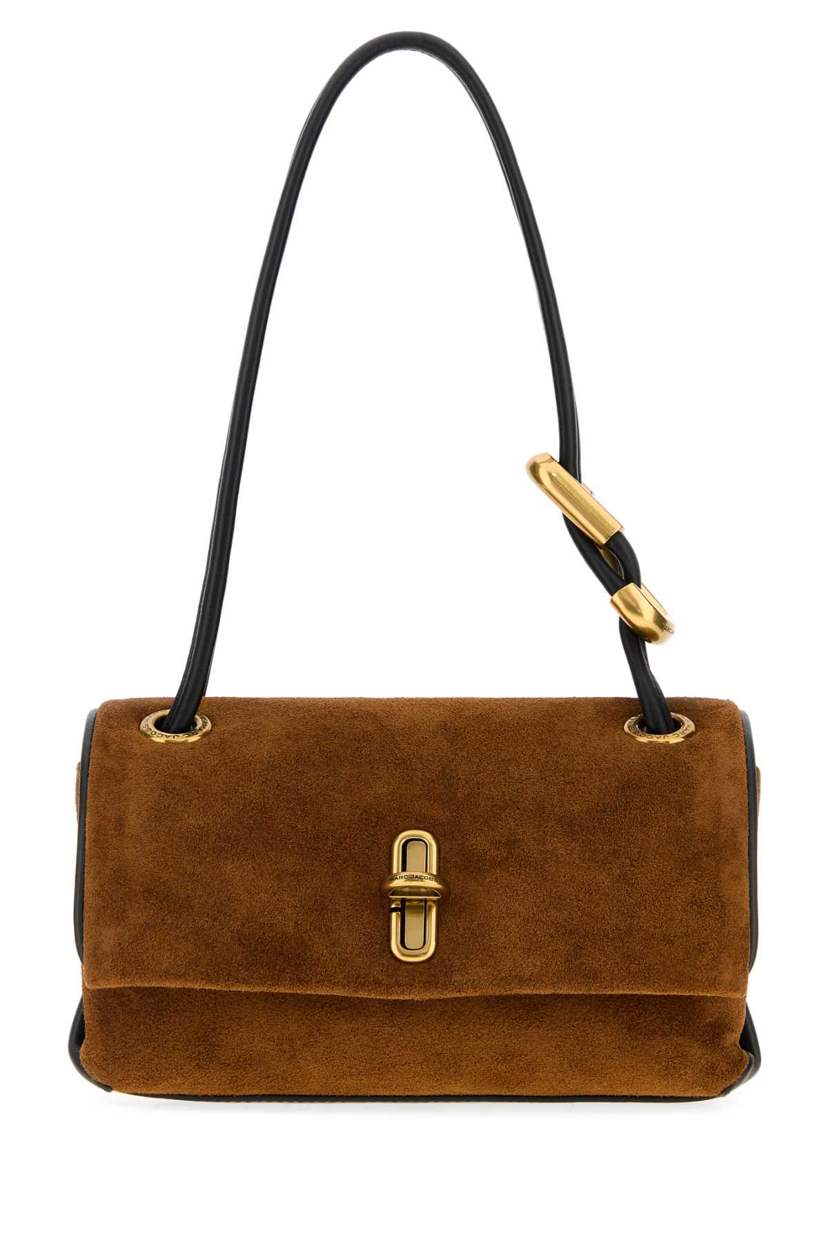 Marc Jacobs Caramel Suede The Quilted Mini Dual Shoulder Bag In Brown