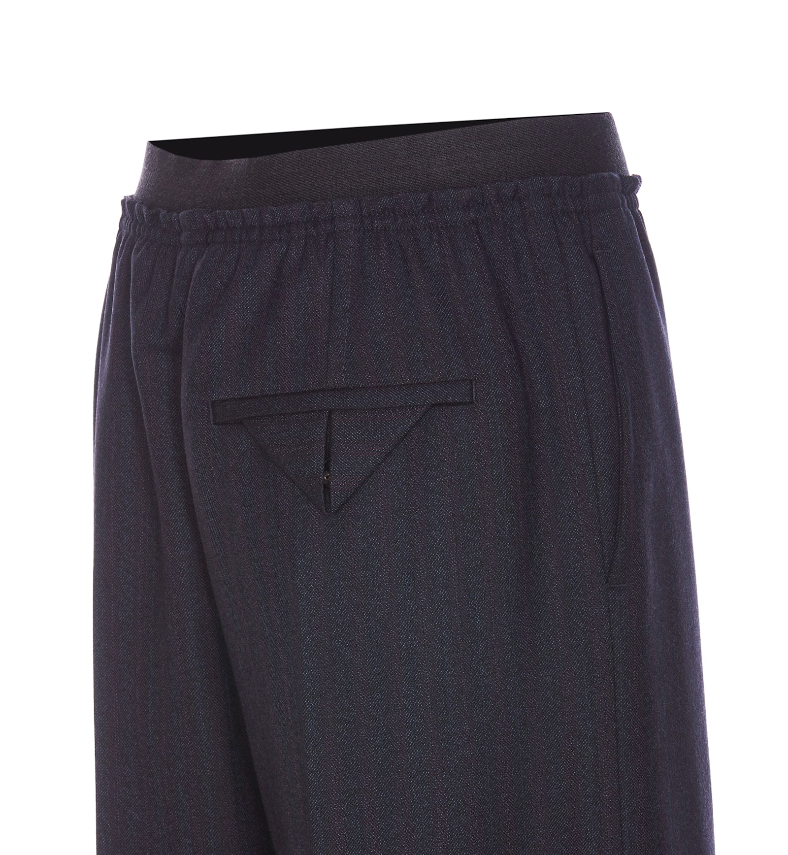 Shop Bottega Veneta Striped Wool Pants In Black