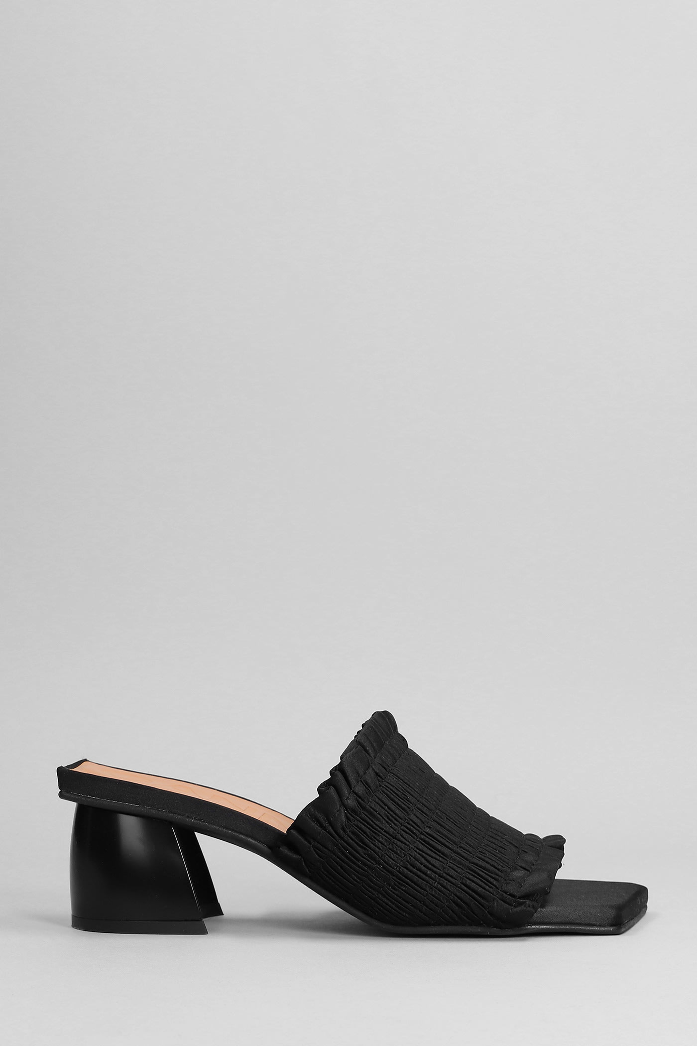 Ganni Smock 65mm Kitten-heel Mules In Black