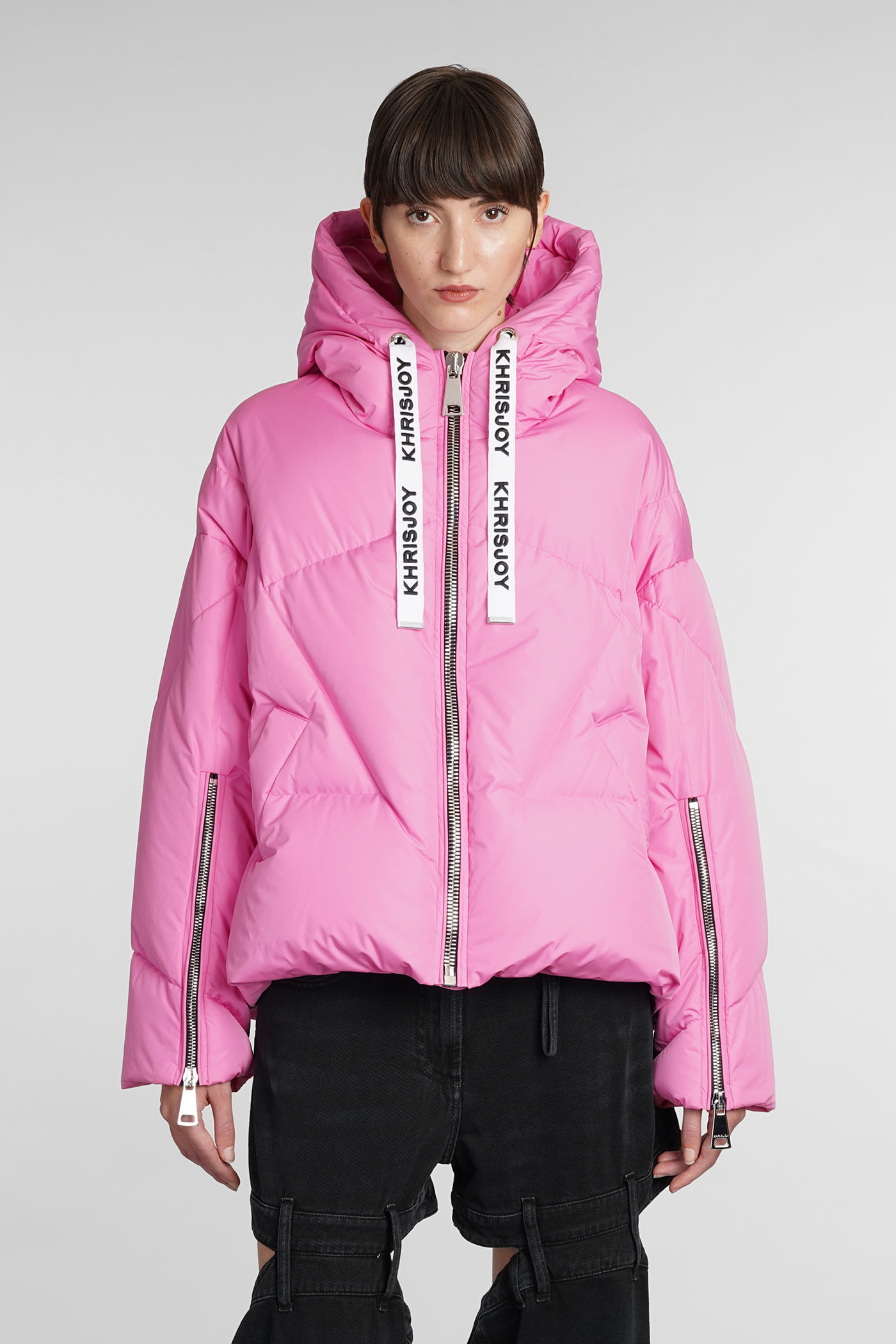 Khrisjoy Woman Down Jacket Pink Size 1 Polyester In Rose-pink
