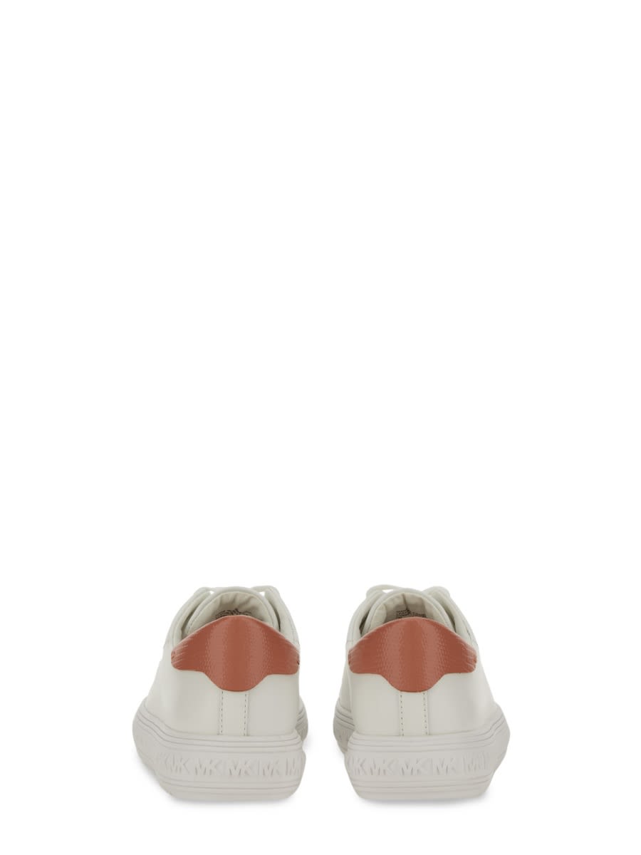 Shop Michael Kors Leather Sneaker In White