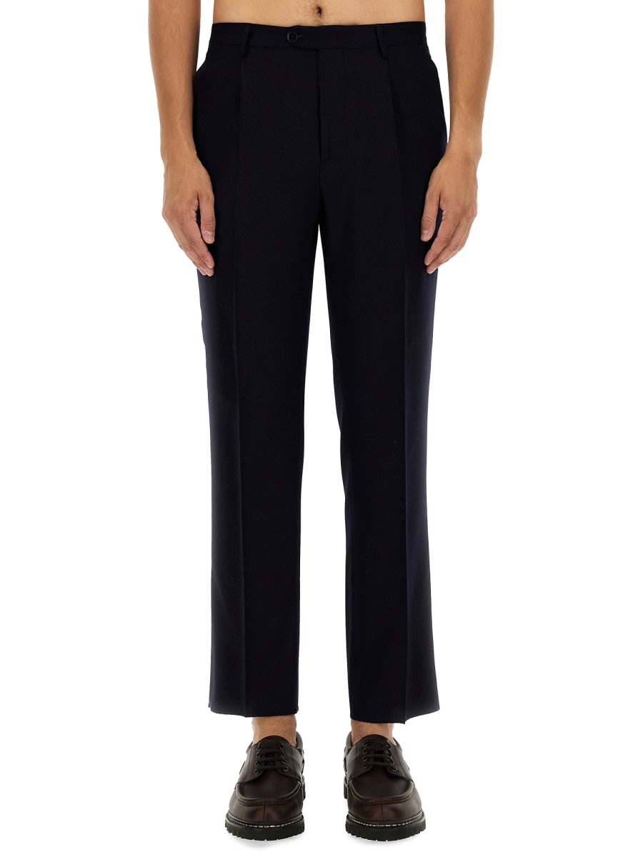 Shop Etro Straigth Leg Pants In Grey