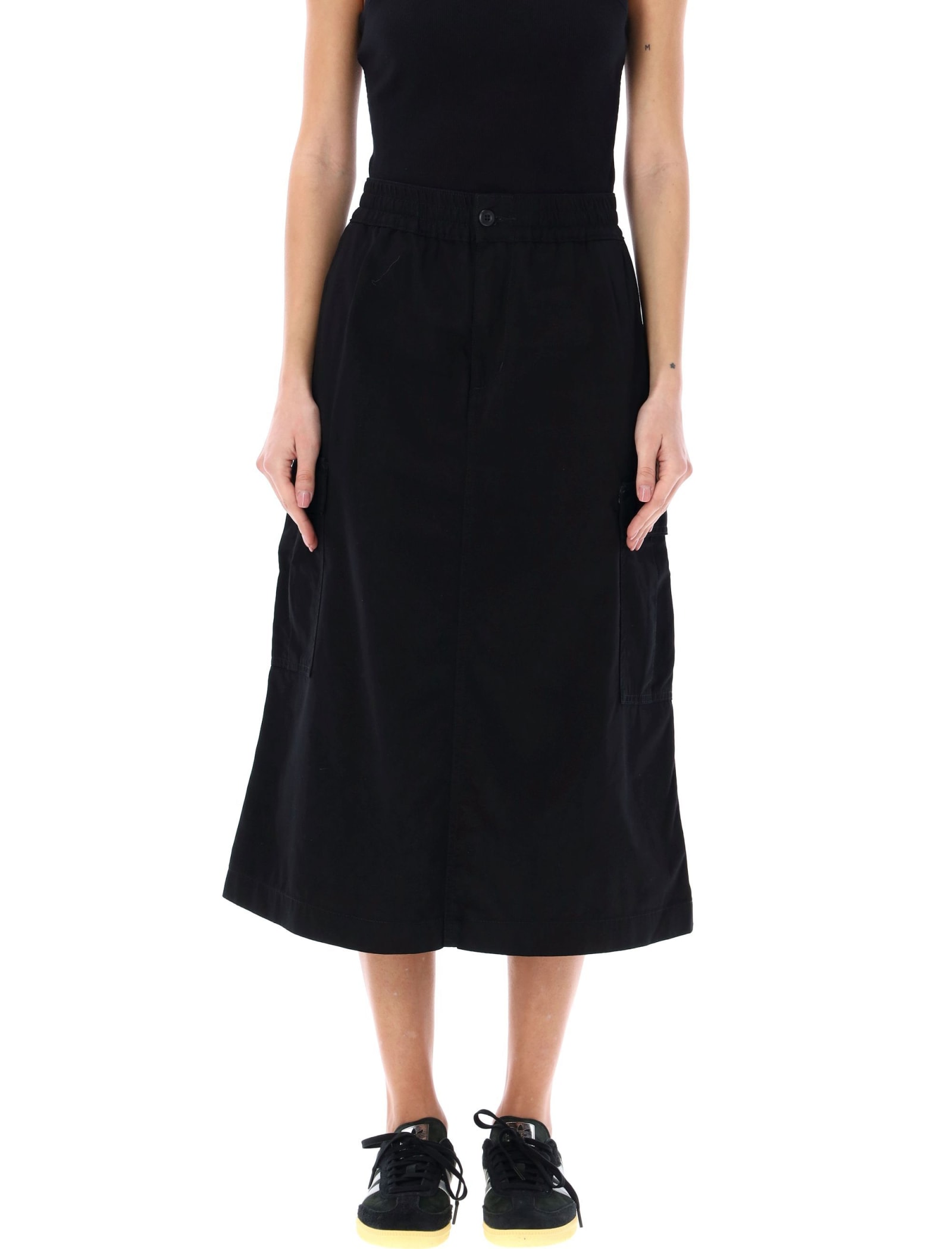 Carhartt Black Jet Midi Skirt In Black