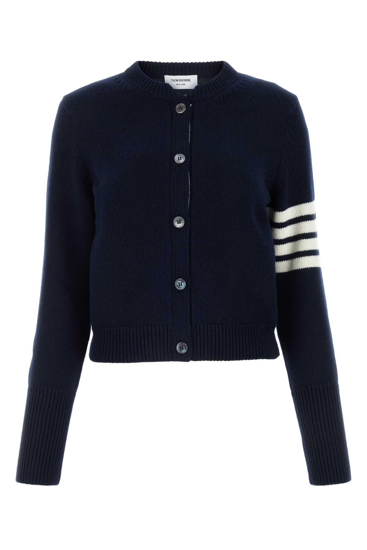 Navy Blue Wool Cardigan