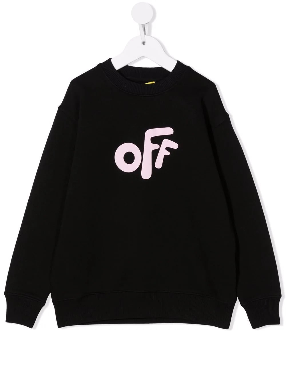 Off-White Kids Black And Pink Off Rounded Sweatshirt