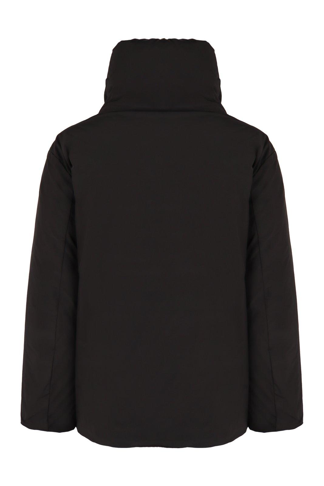 Shop Woolrich Cocoon Funnel-neck Puffer Jacket In Black