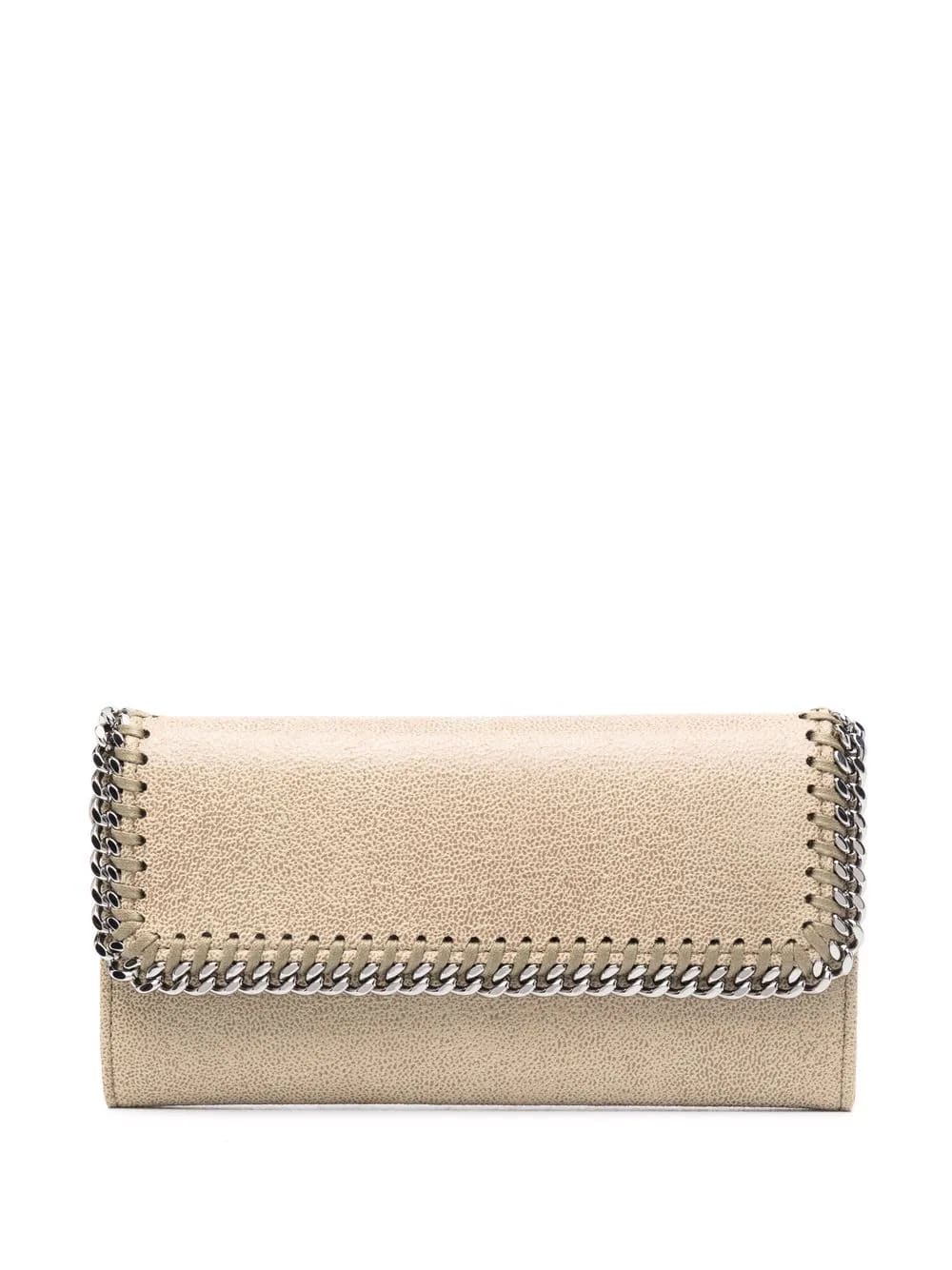 Stella McCartney Sand And Silver Continental Falabella Wallet