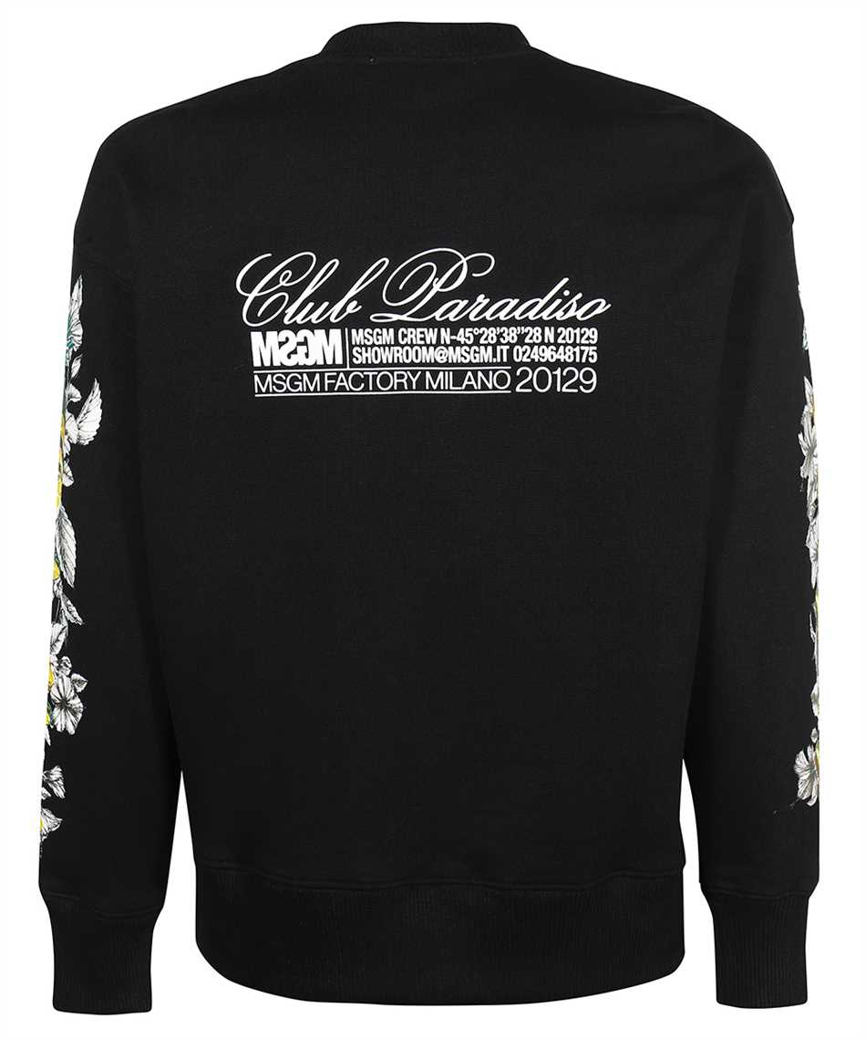 Msgm Printed Cotton Sweatshirt In Multi