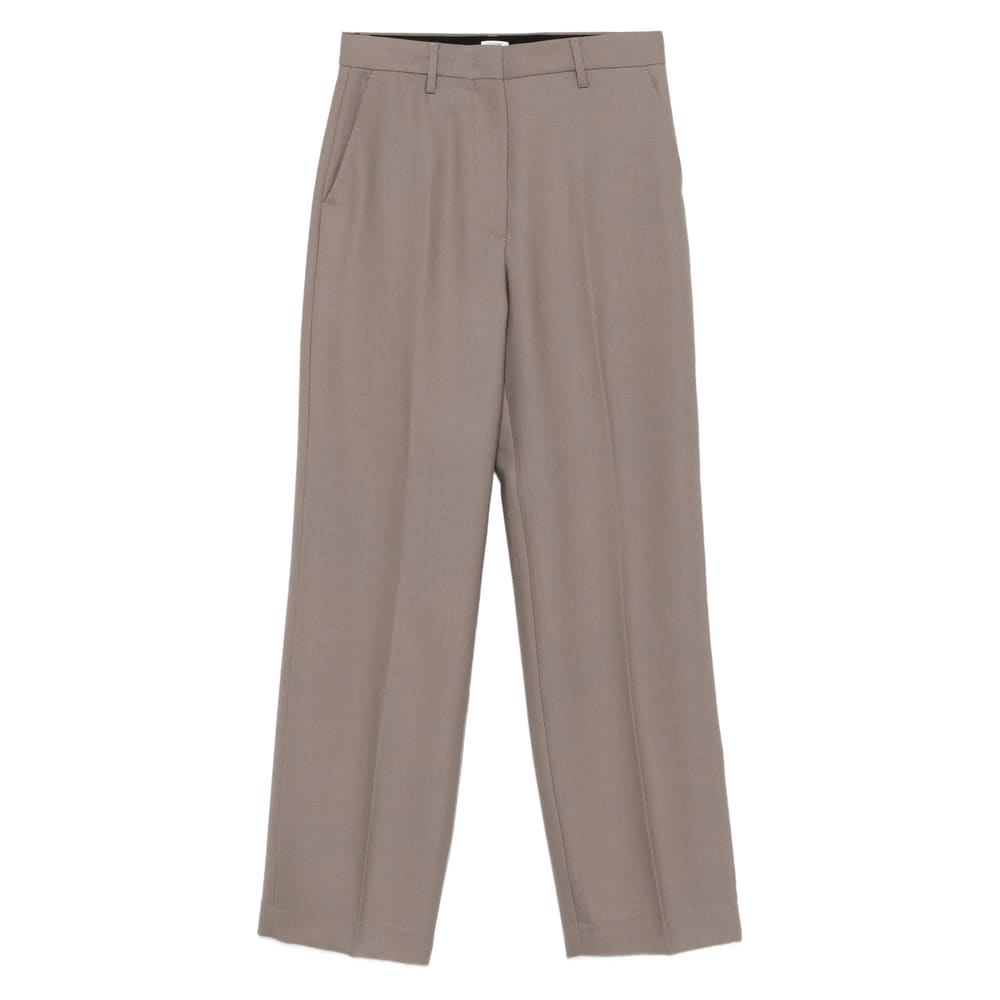 Covert Pressed-crease Trousers In Neutral