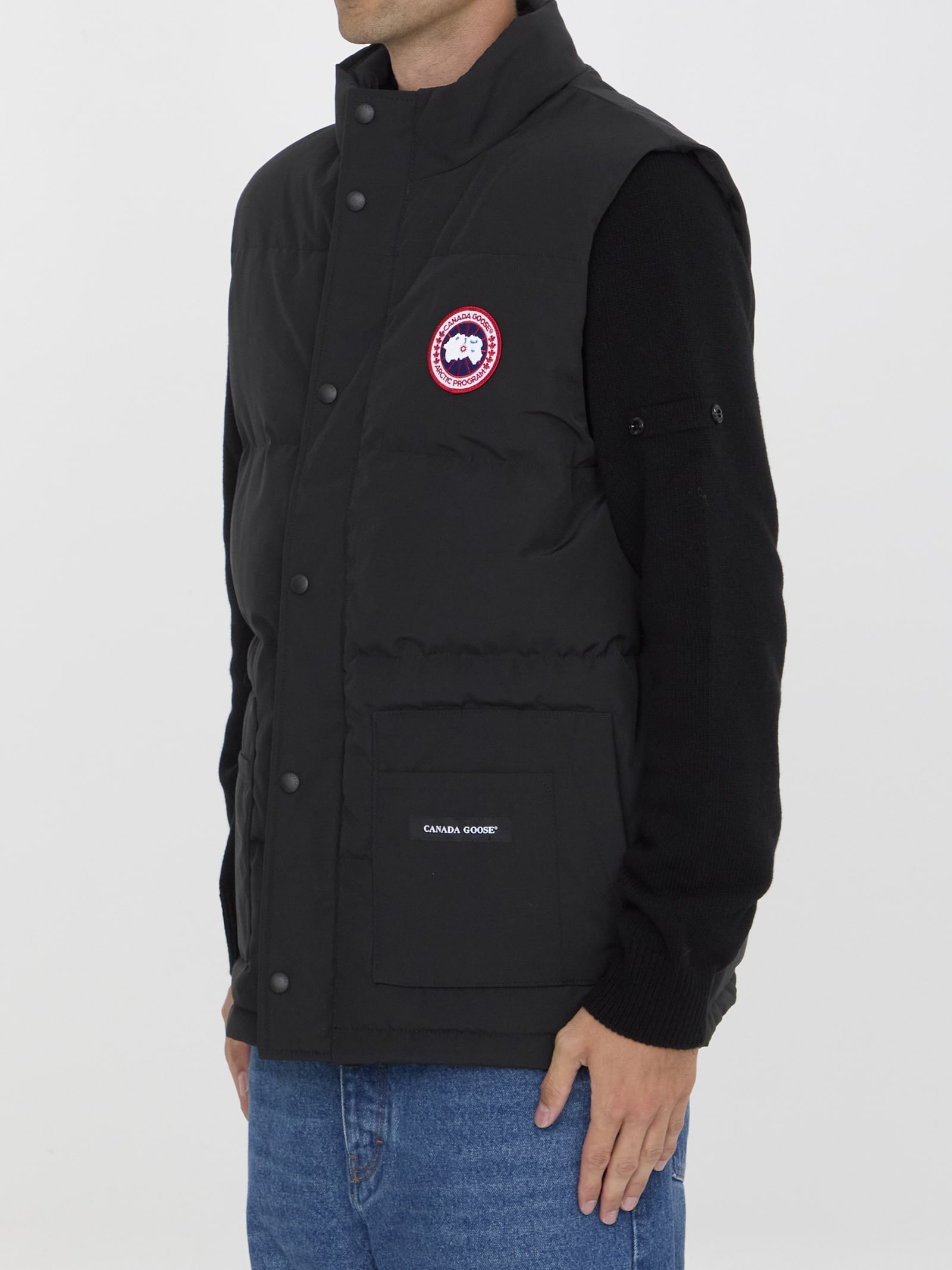 Shop Canada Goose Freestyle Crew Vest In Black