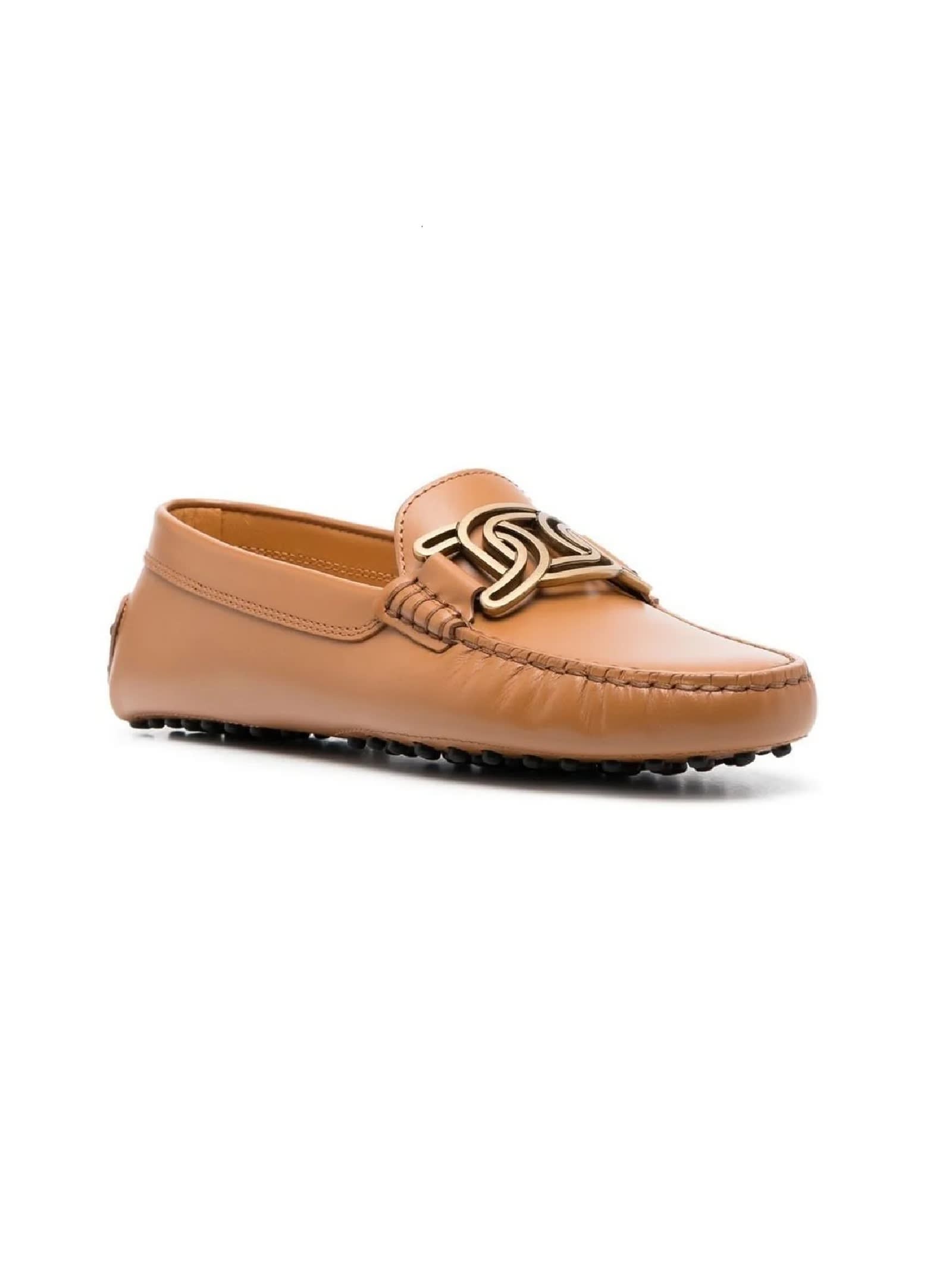 Shop Tod's Kate Gommino Loafers In Kenia Scuro