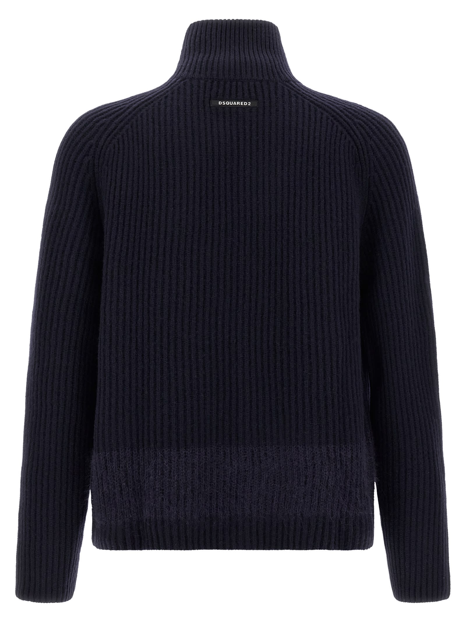 Dsquared2 Carded Wool Insert Cardigan In Multi
