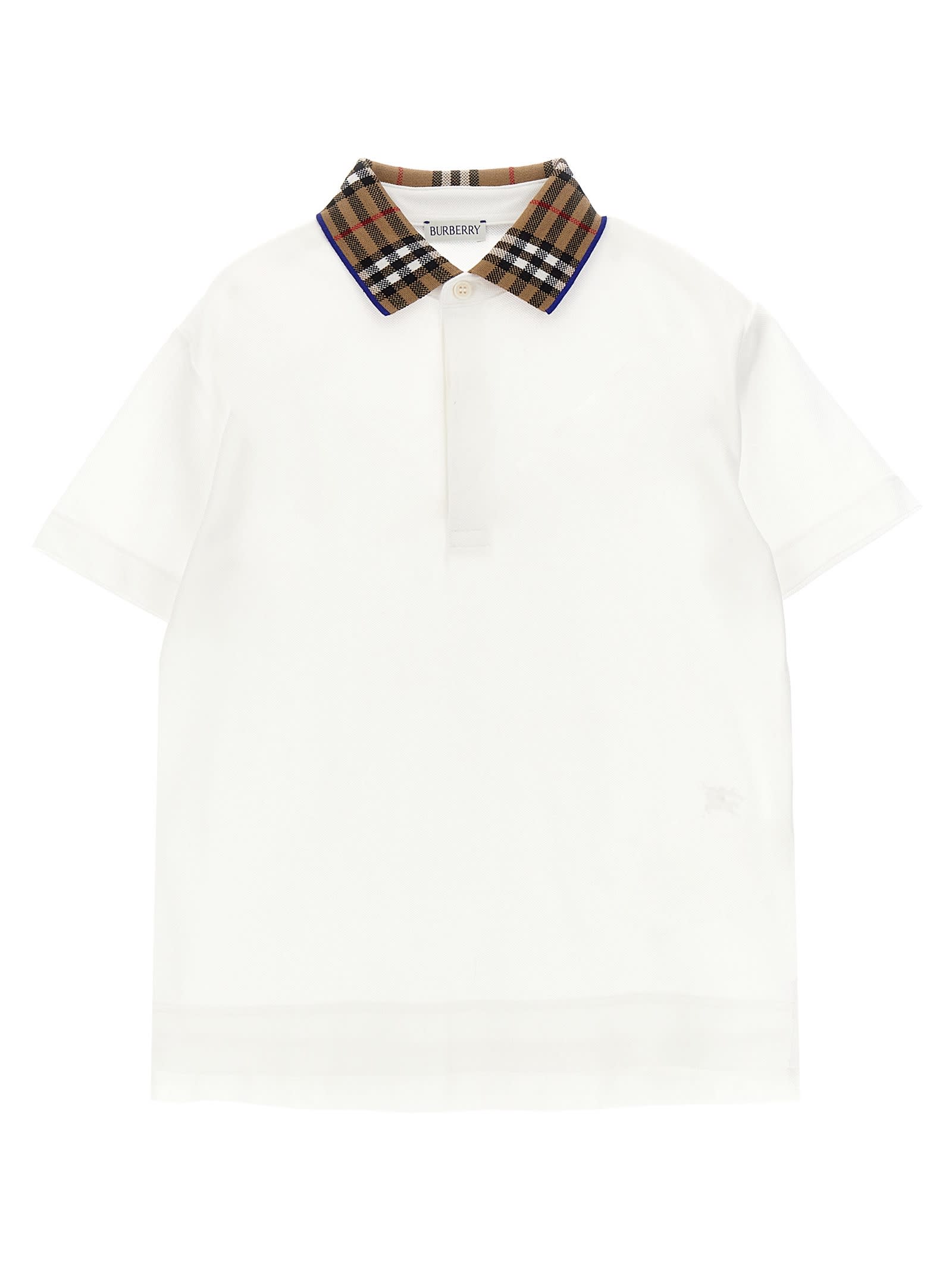 Burberry Kids' Johane Polo Shirt In White
