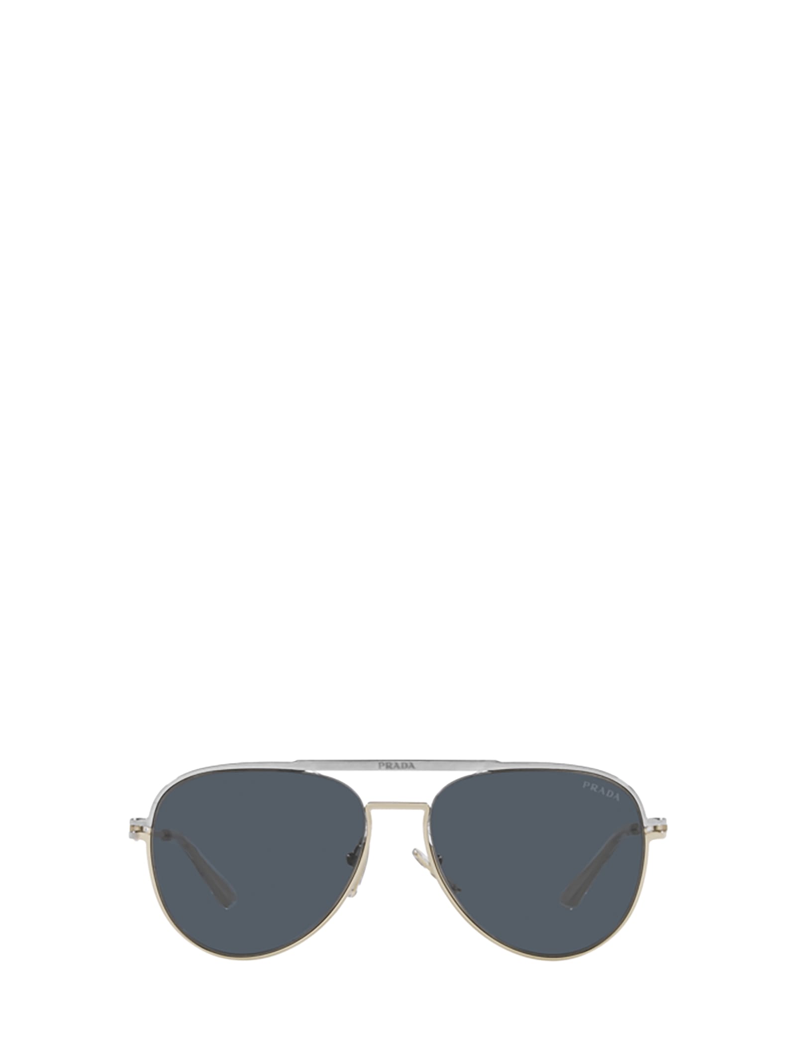 Prada Pr 54zs Silver / Pale Gold Sunglasses