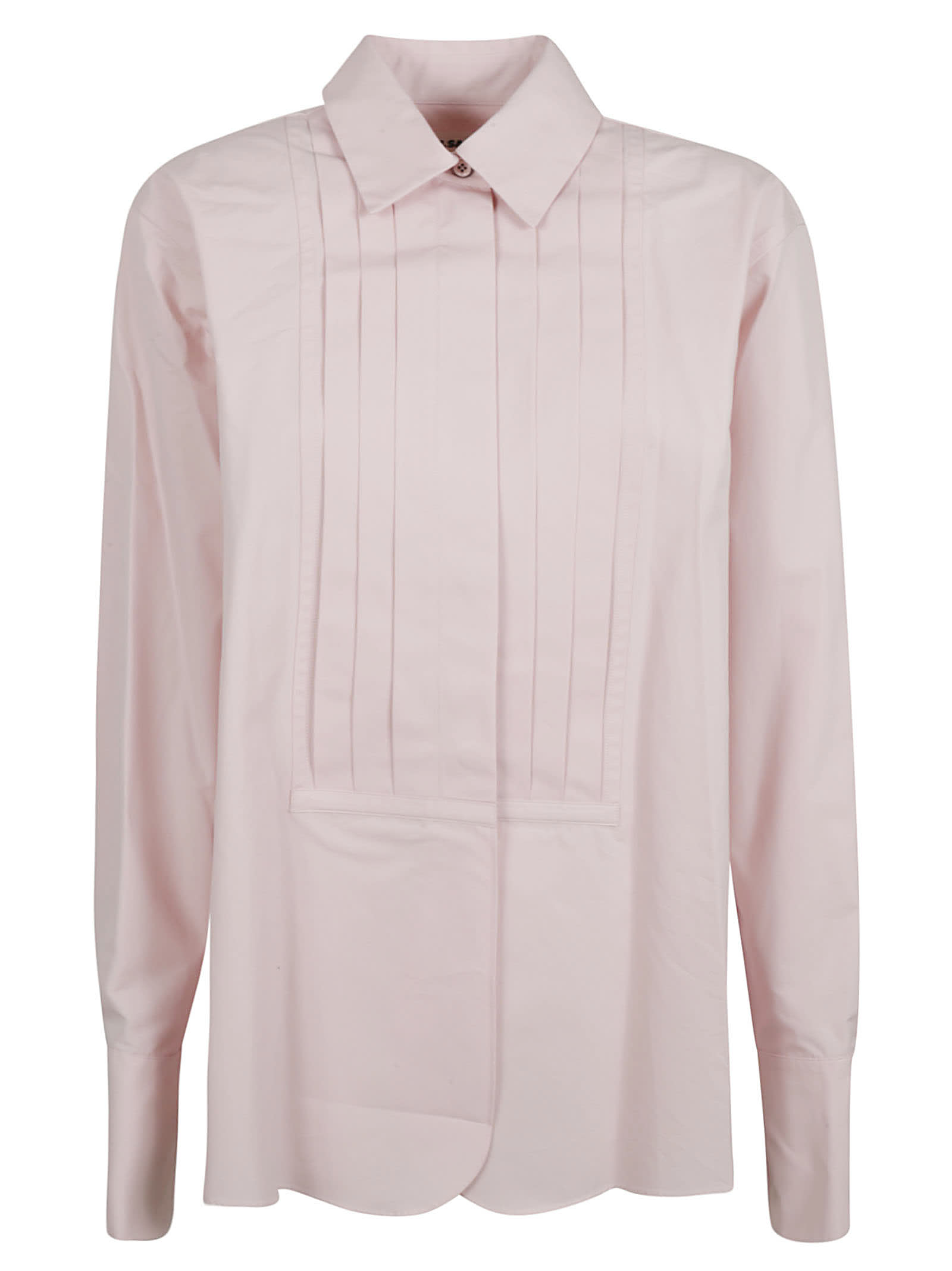 Shop Jil Sander Heavy Organic Cotton Poplin Shirt In Pink