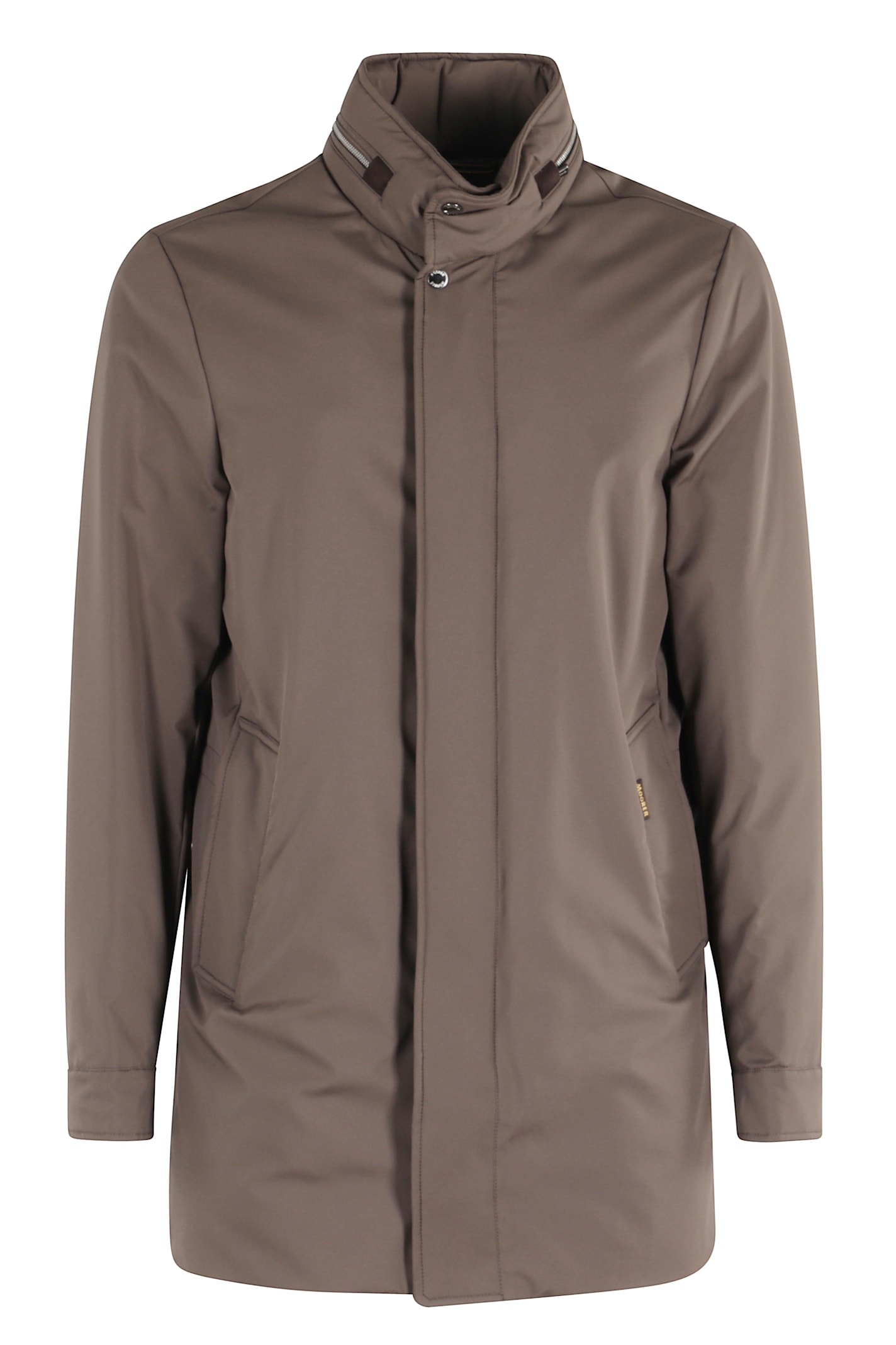 Moorer Arms Jacket In Mink With Concealed Hood In Brown