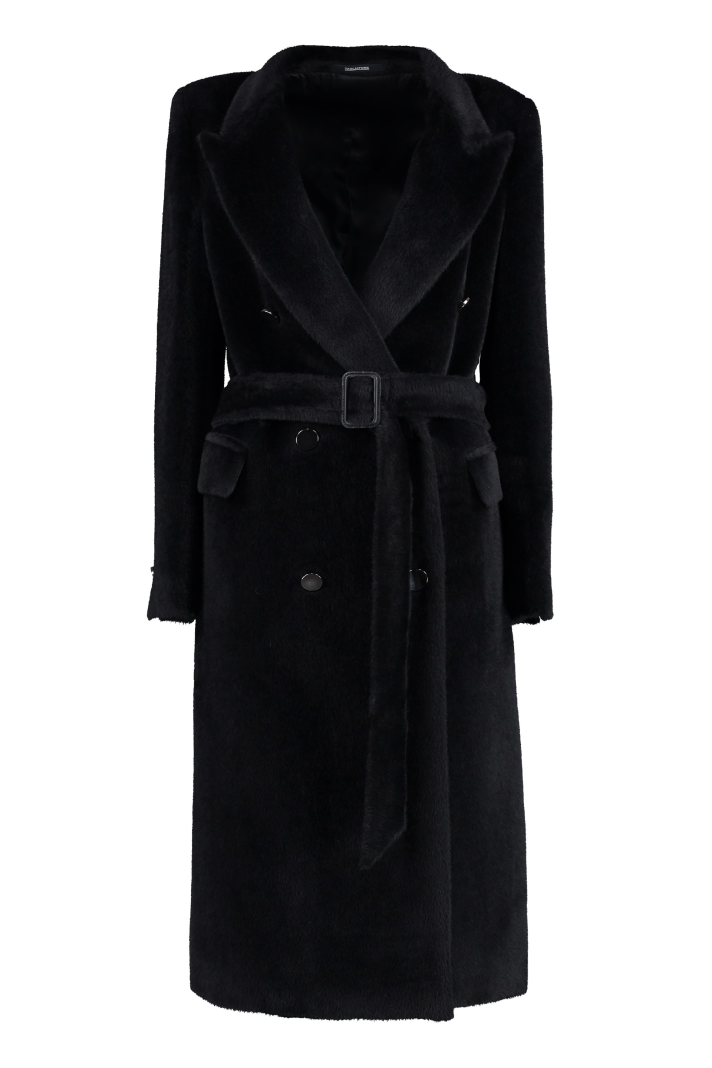 Shop Tagliatore Jole Double-breasted Coat In Black