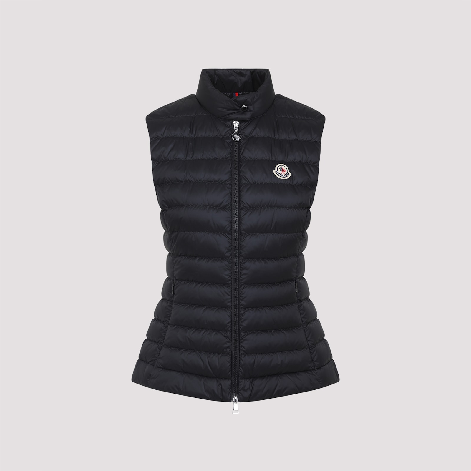 Moncler Padded Sleeveless Igens Vest With Stand-up Collar In Black