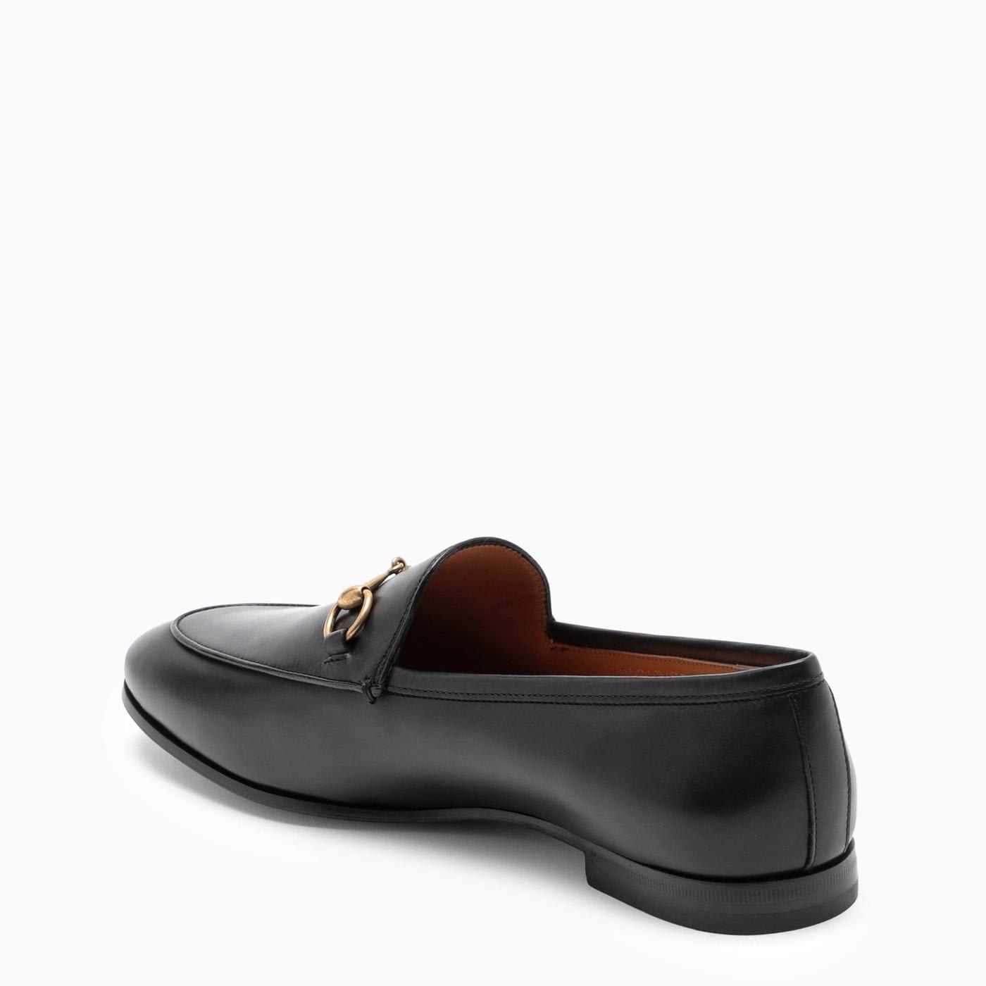 Shop Gucci Womens Black Jordaan Loafers