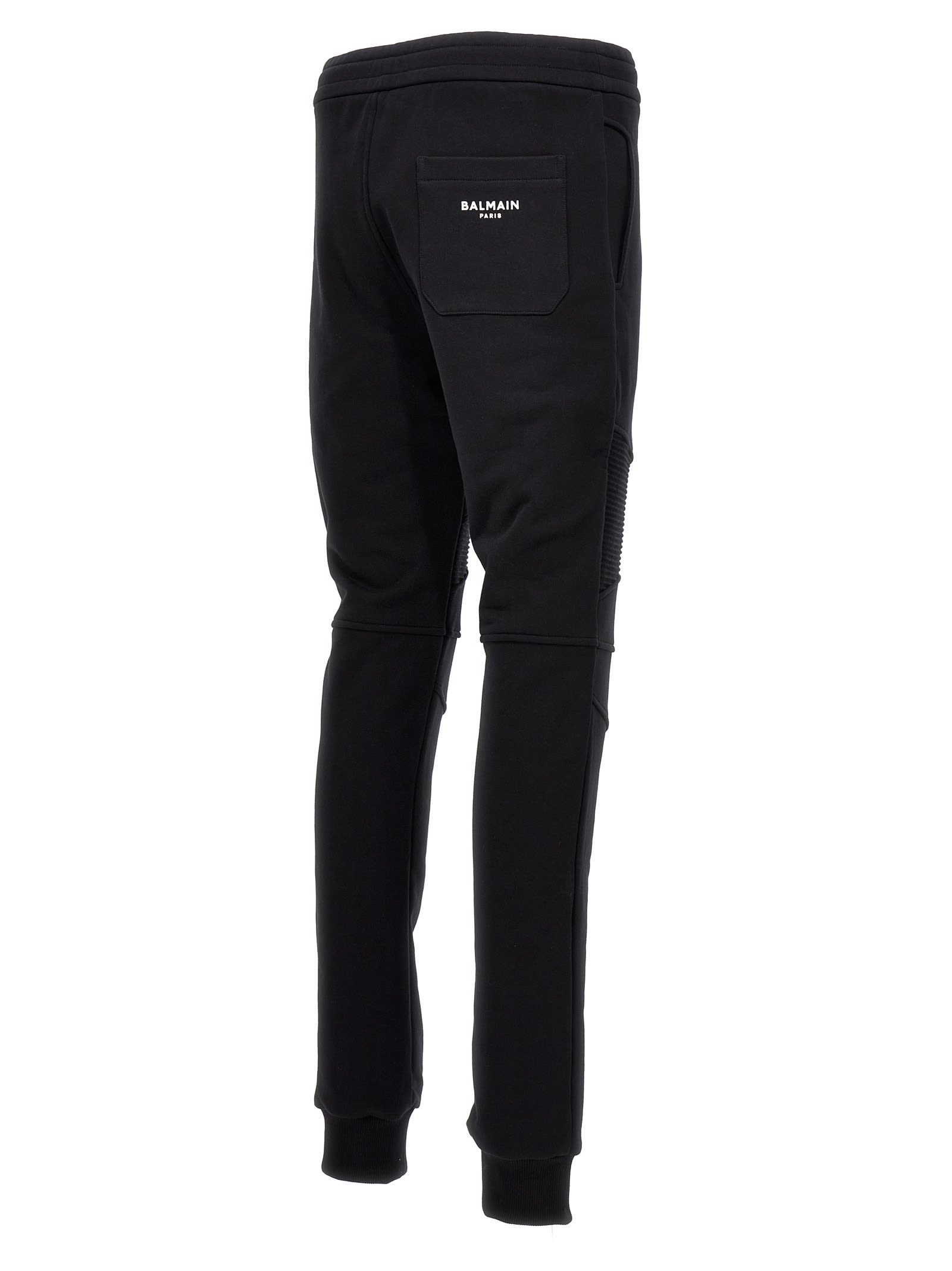 Shop Balmain Biker Joggers In Black