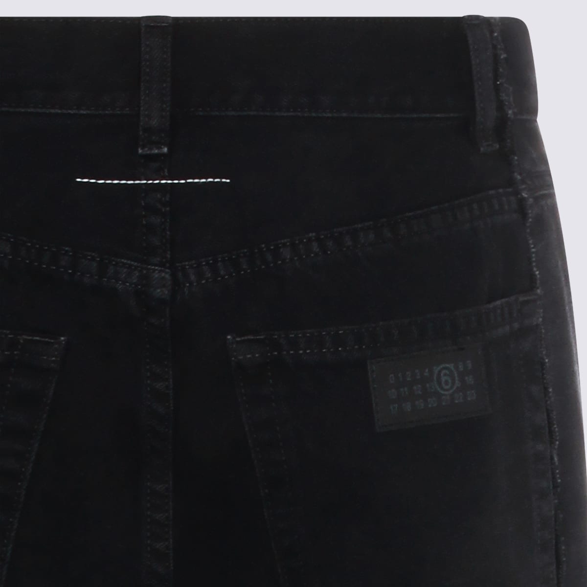 Mm6 Maison Margiela Black Cotton Denim Jeans In Black