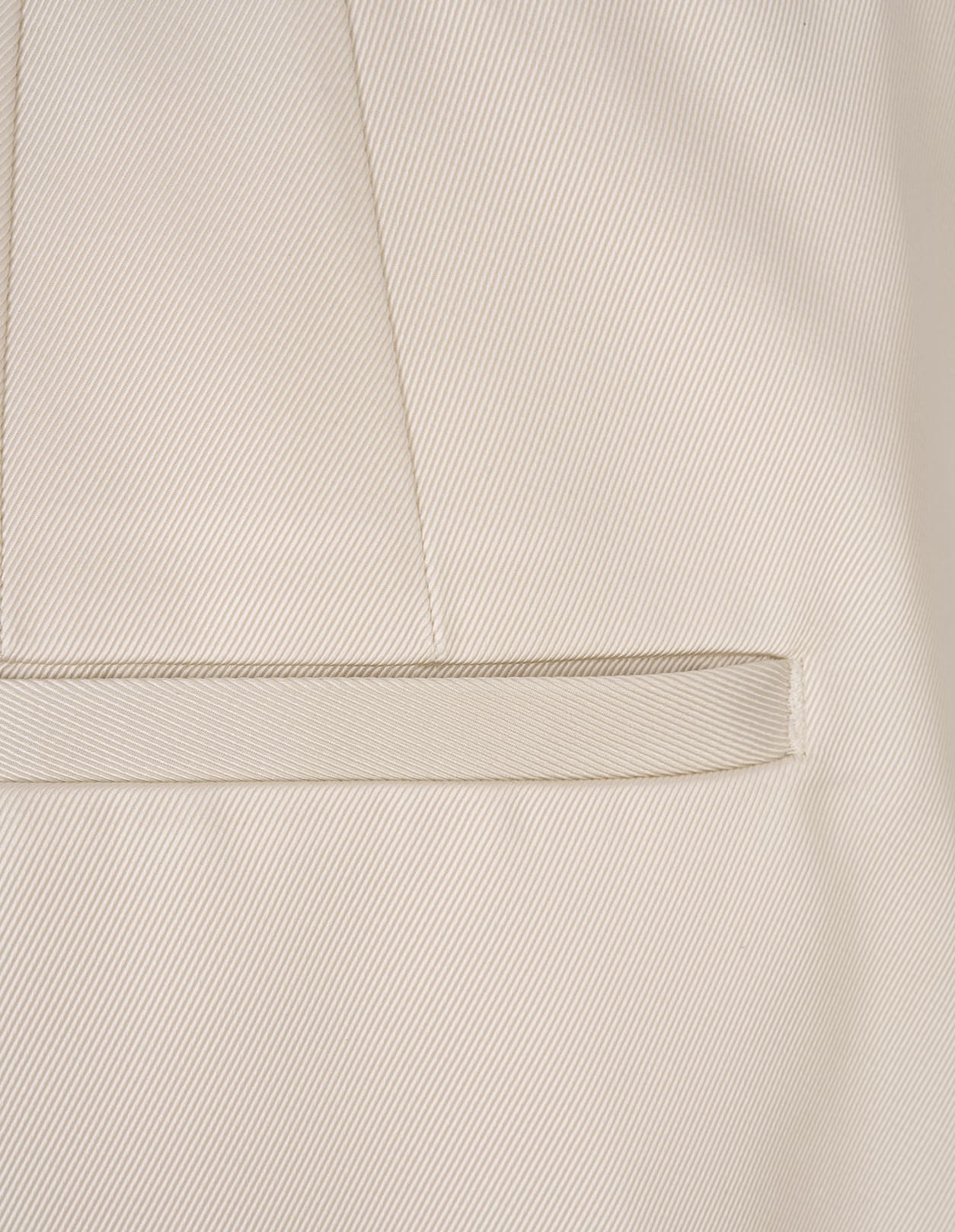 Shop Jil Sander White Trousers With Satin Detailing