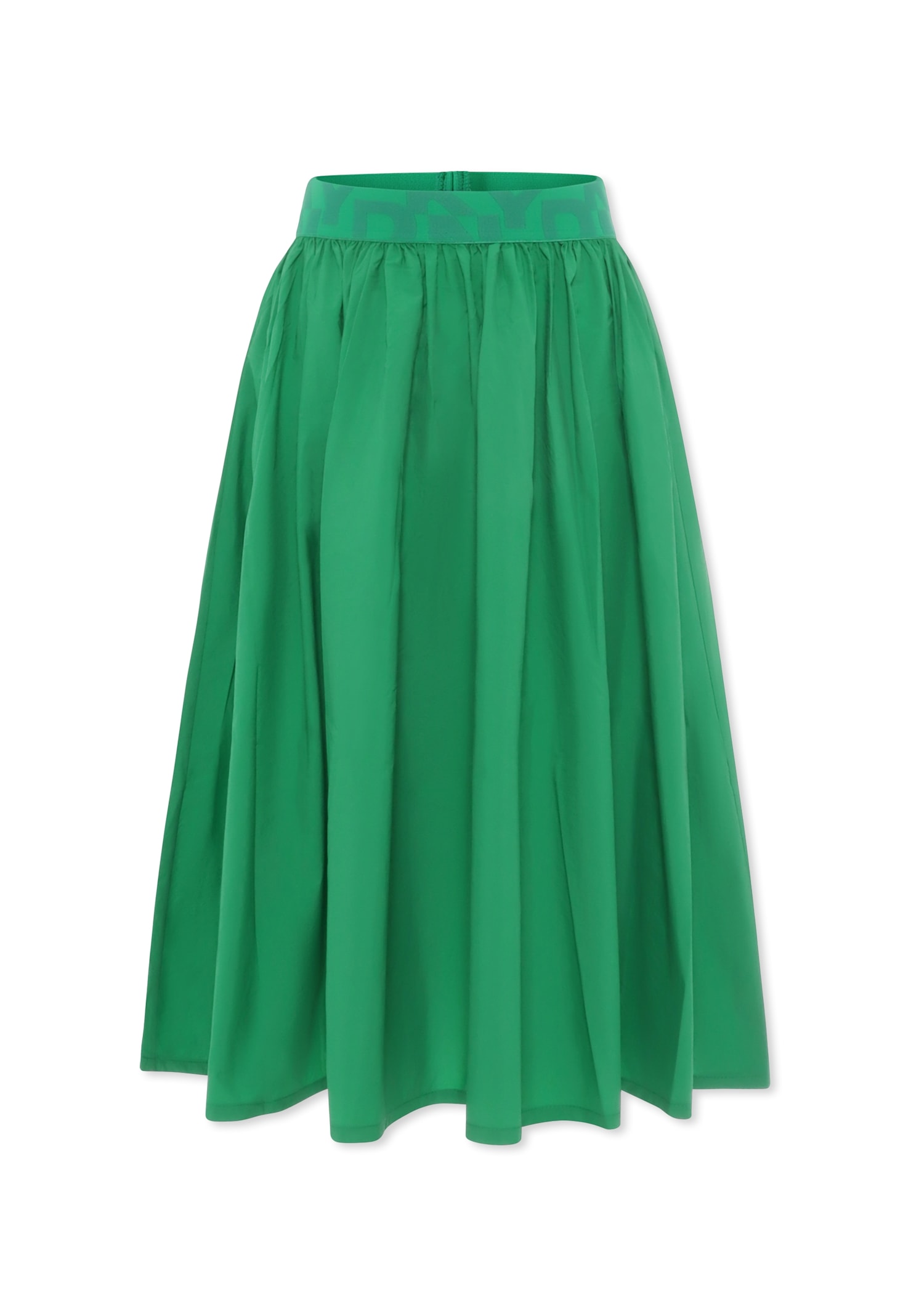Dkny Green Skirt For Girl With Logo In Green