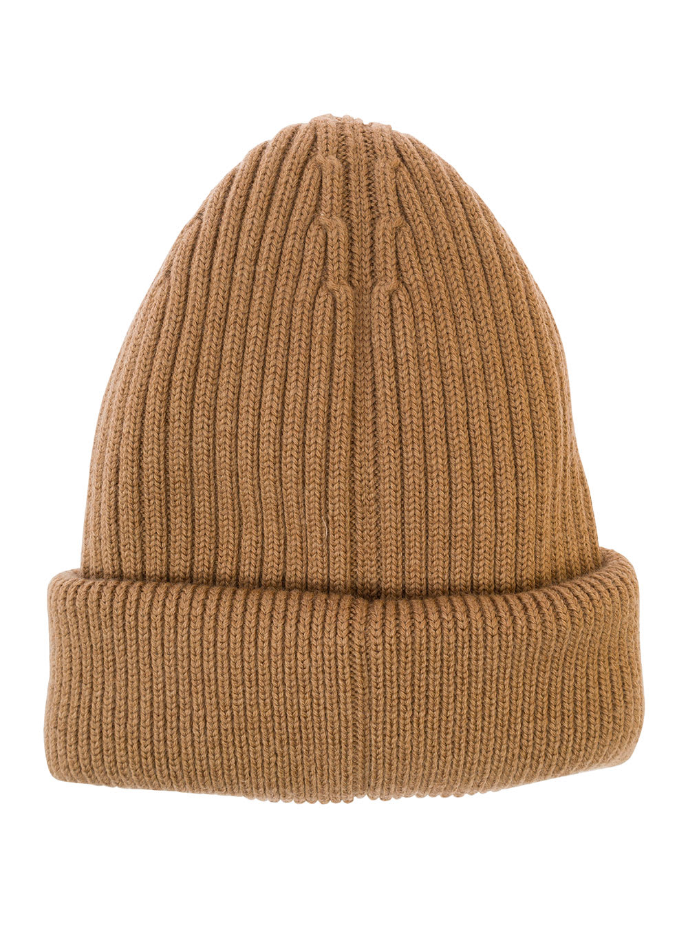 Shop Moncler Beige Beanie With Logo Embroidery In Wool Man