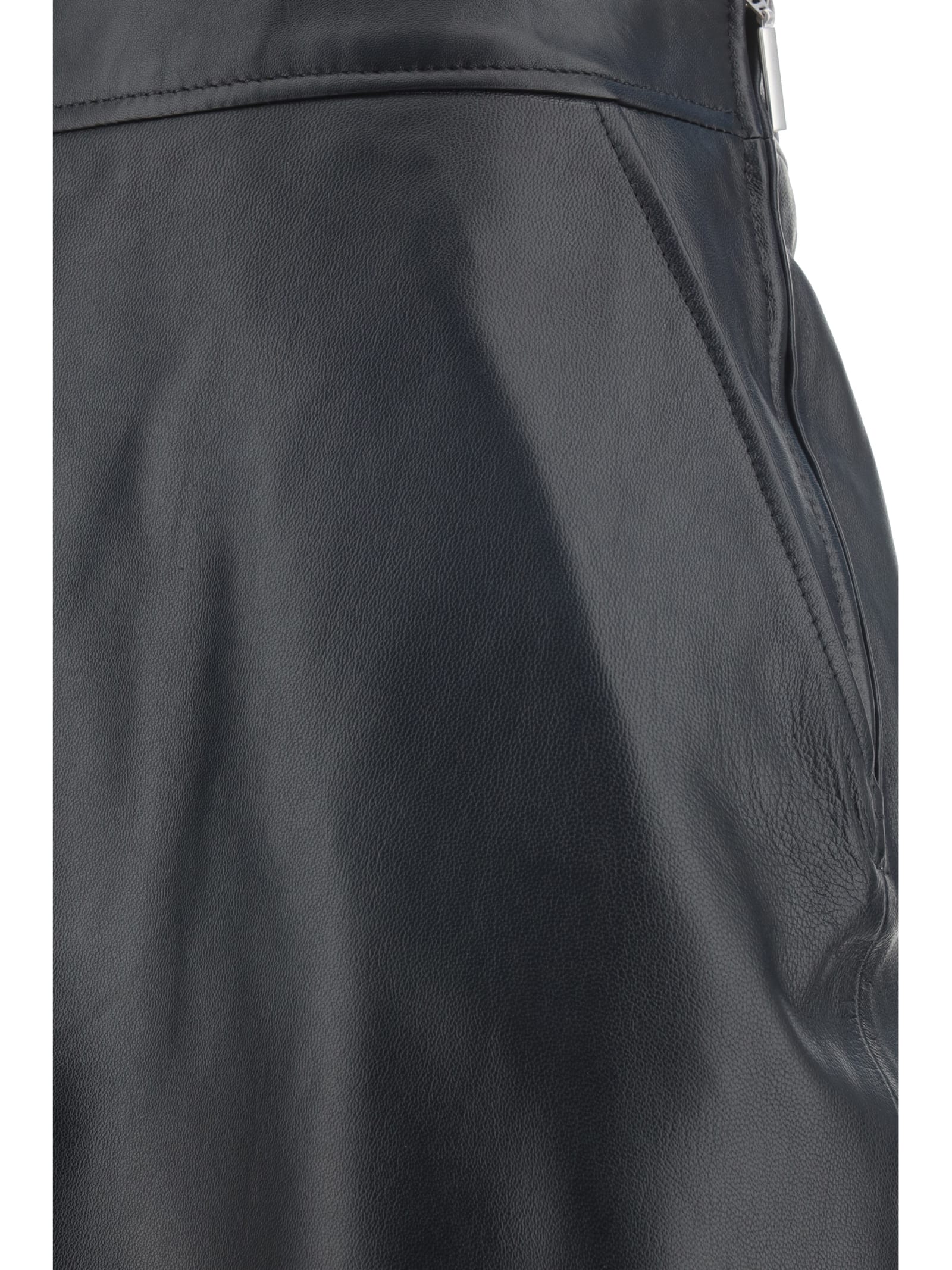 Shop Arma Leather Arkina Skirt In Black