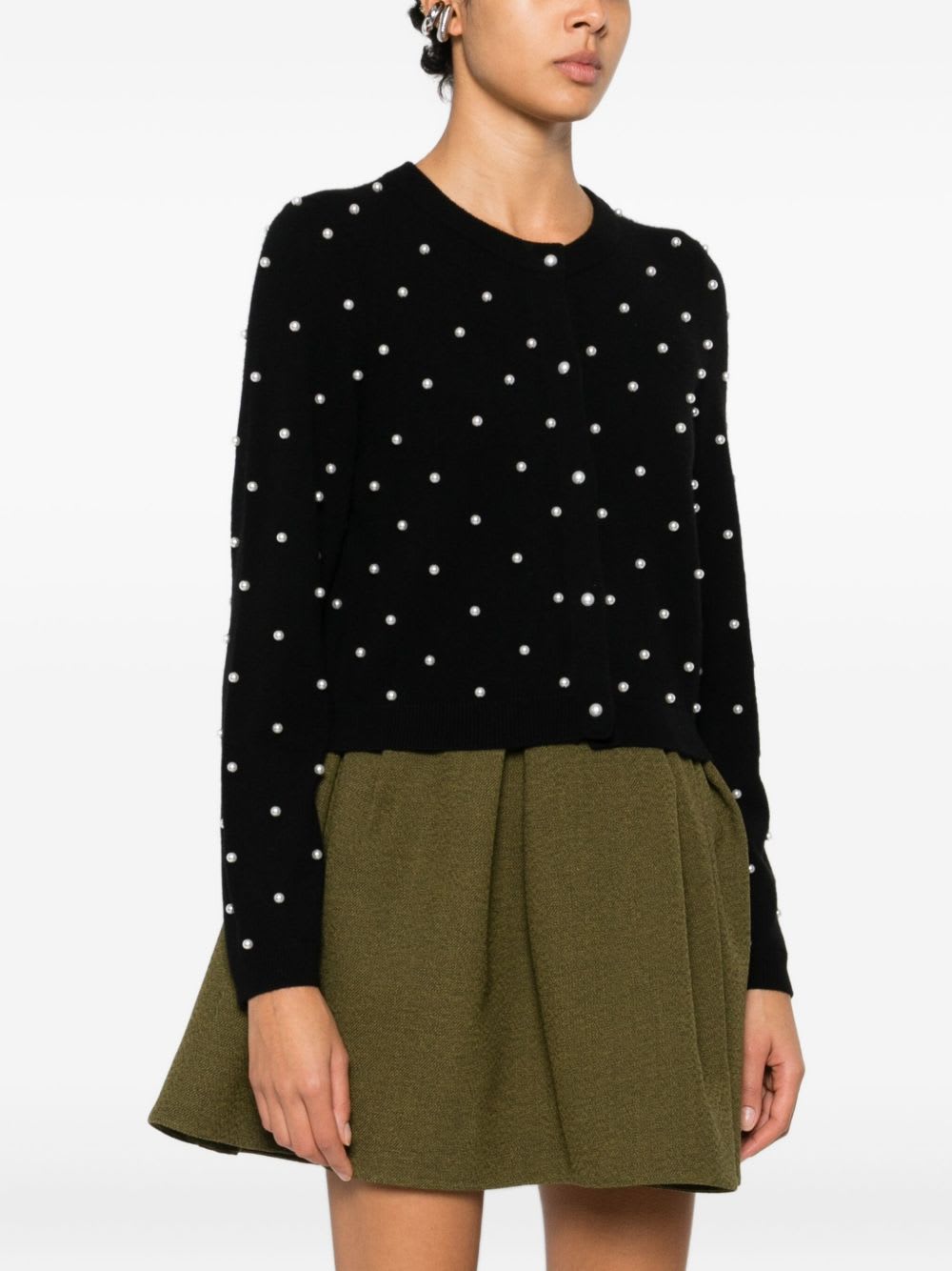 Alice And Olivia Alice+olivia Dollie Cashmere Cardigan In Black