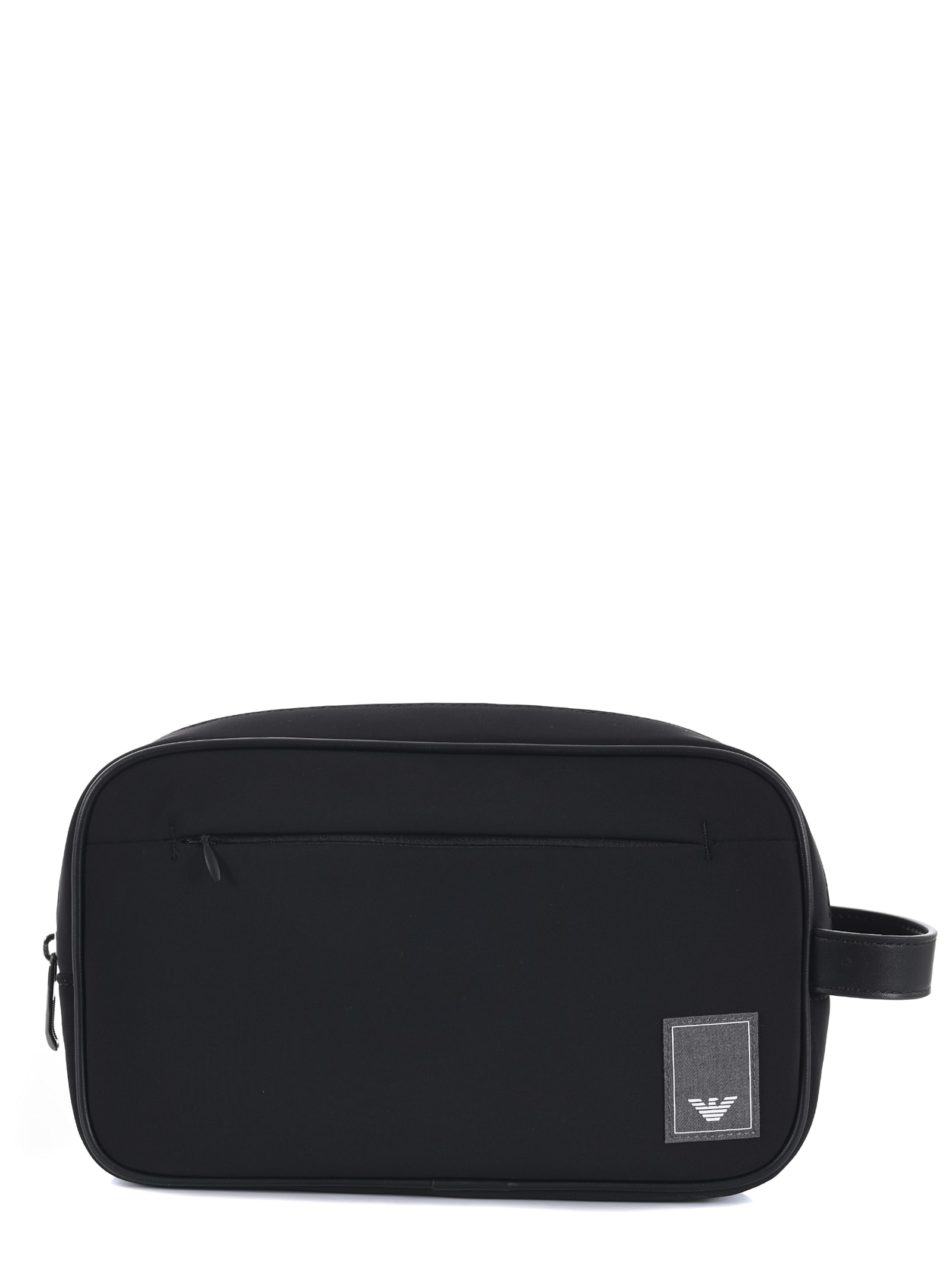 Shop Emporio Armani Nylon Clutch Bag In Black