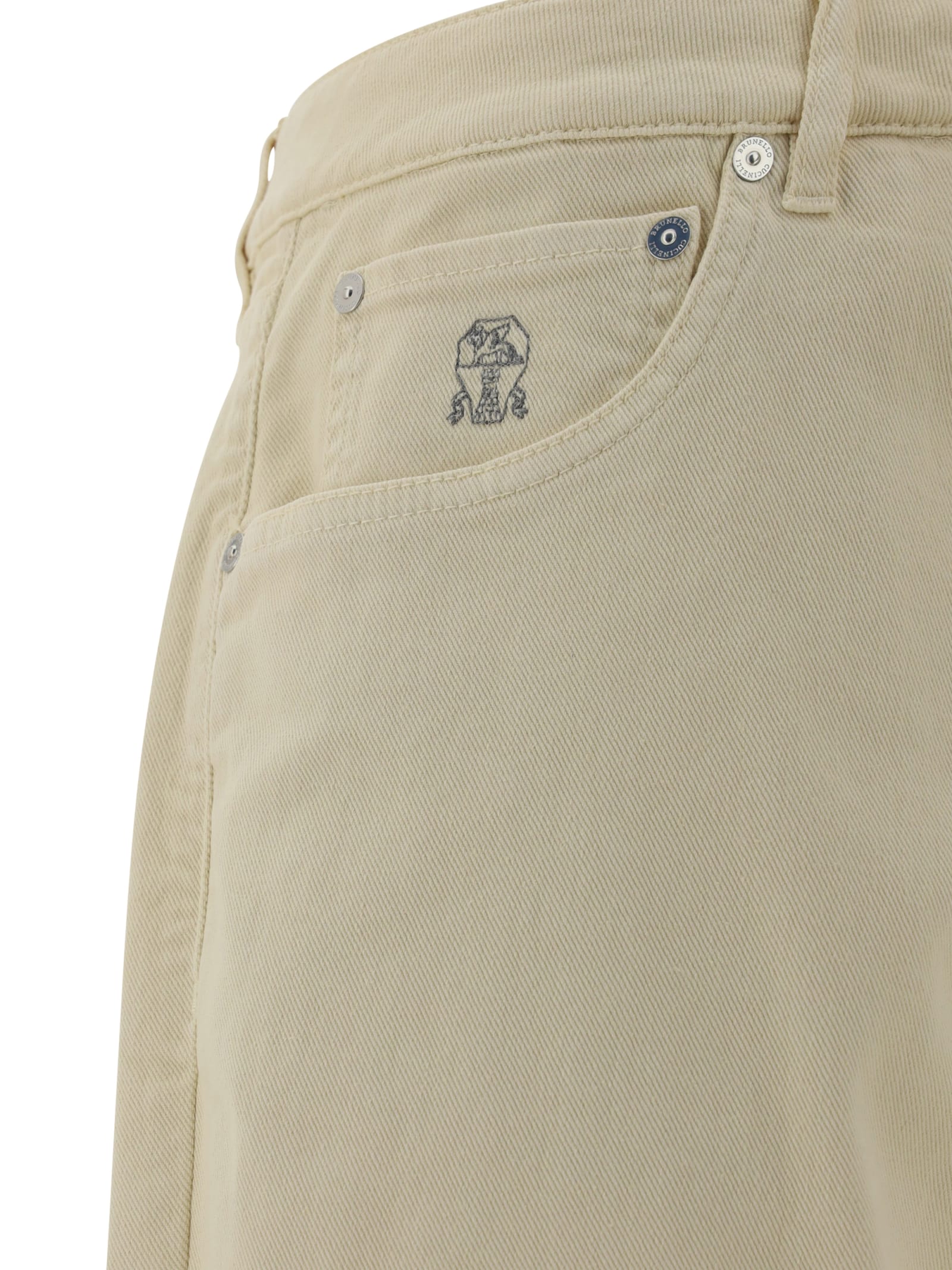 Shop Brunello Cucinelli Pants In Off White