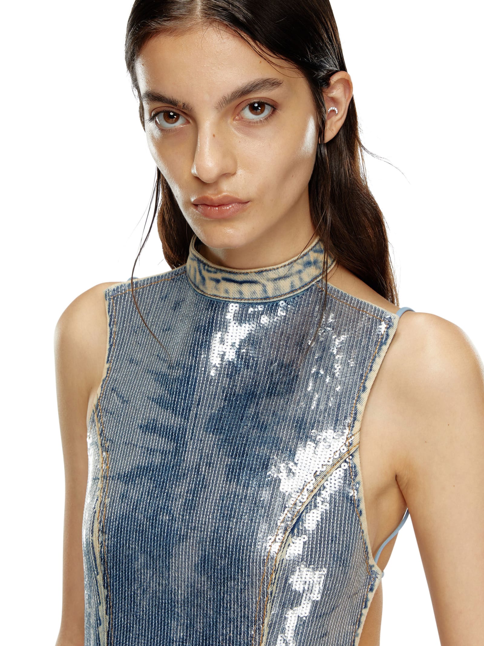 Shop Diesel De-camy Top In Blue