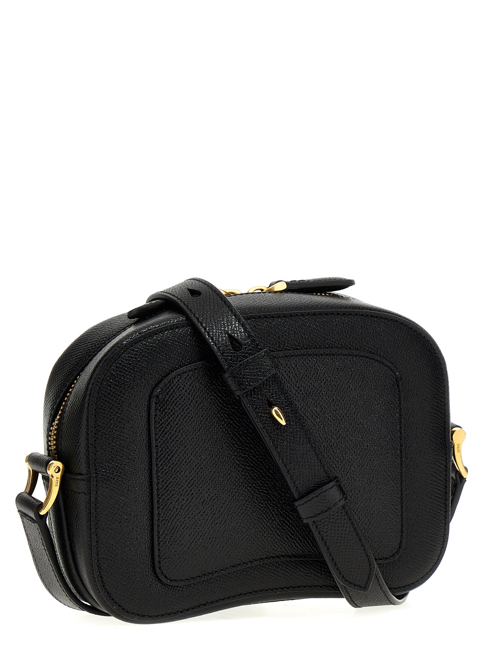 Shop Ami Alexandre Mattiussi Paris Paris Crossbody Bag In Black