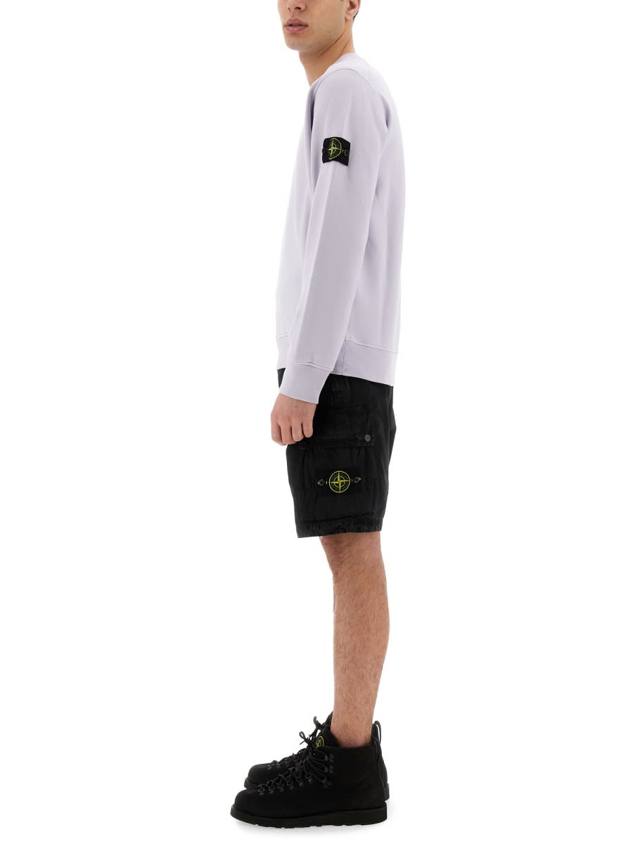 Stone Island Light Sweatshirt With Logo Badge