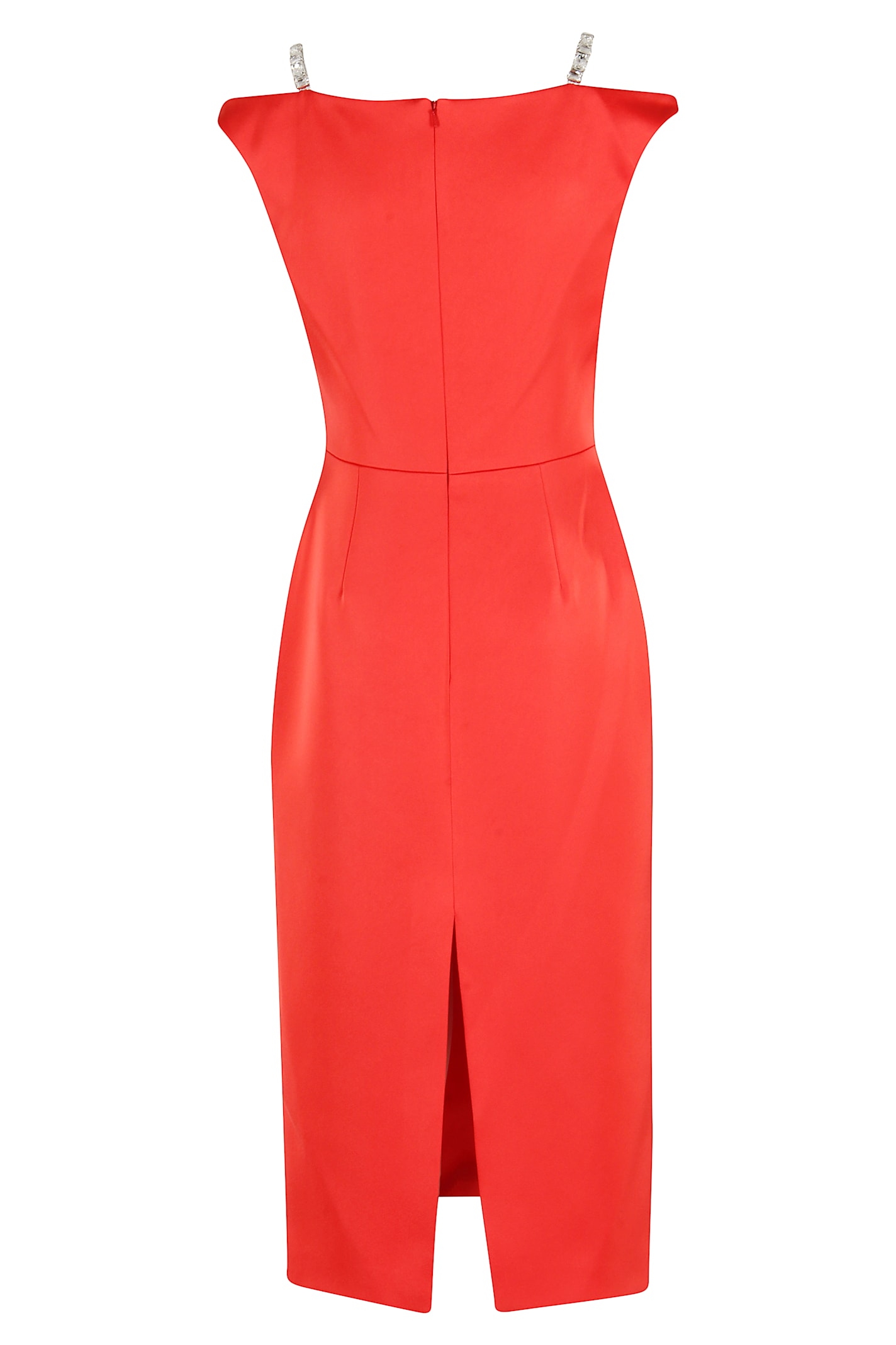 David Koma Vibrant Red Midi Dress In Red