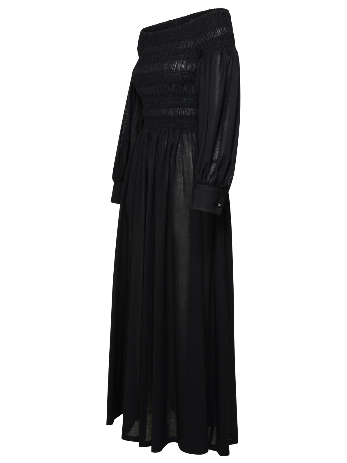 Shop Max Mara Black Virgin Wool Dress