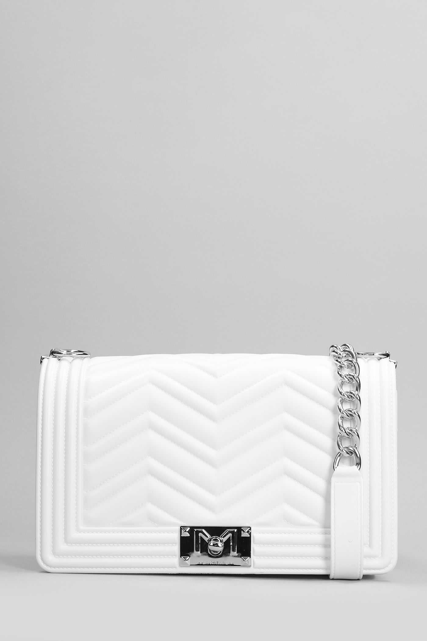 Marc Ellis Flat M Manhattan Shoulder Bag In White Pvc