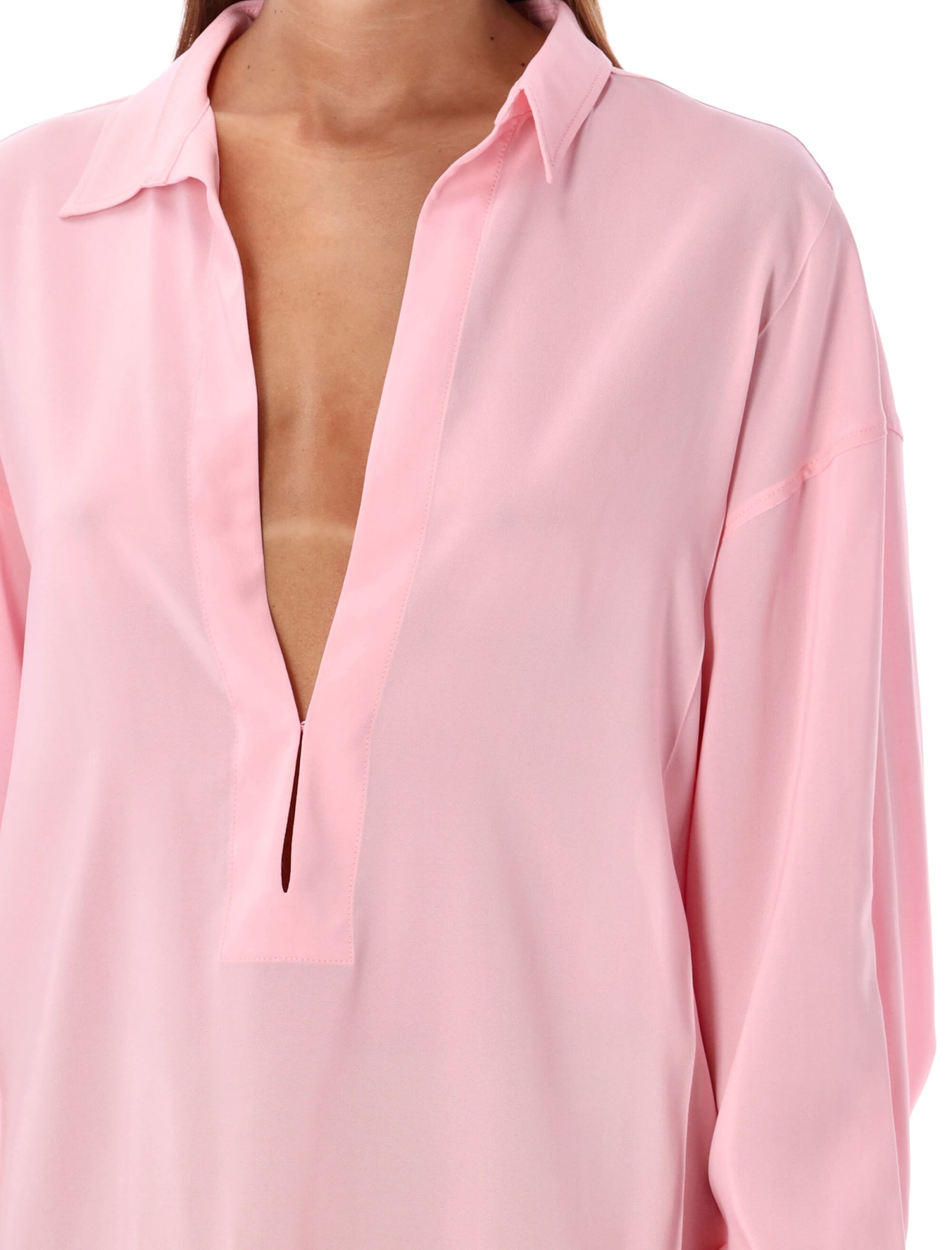 Shop Philosophy Di Lorenzo Serafini Oversized Blouse In Rosa