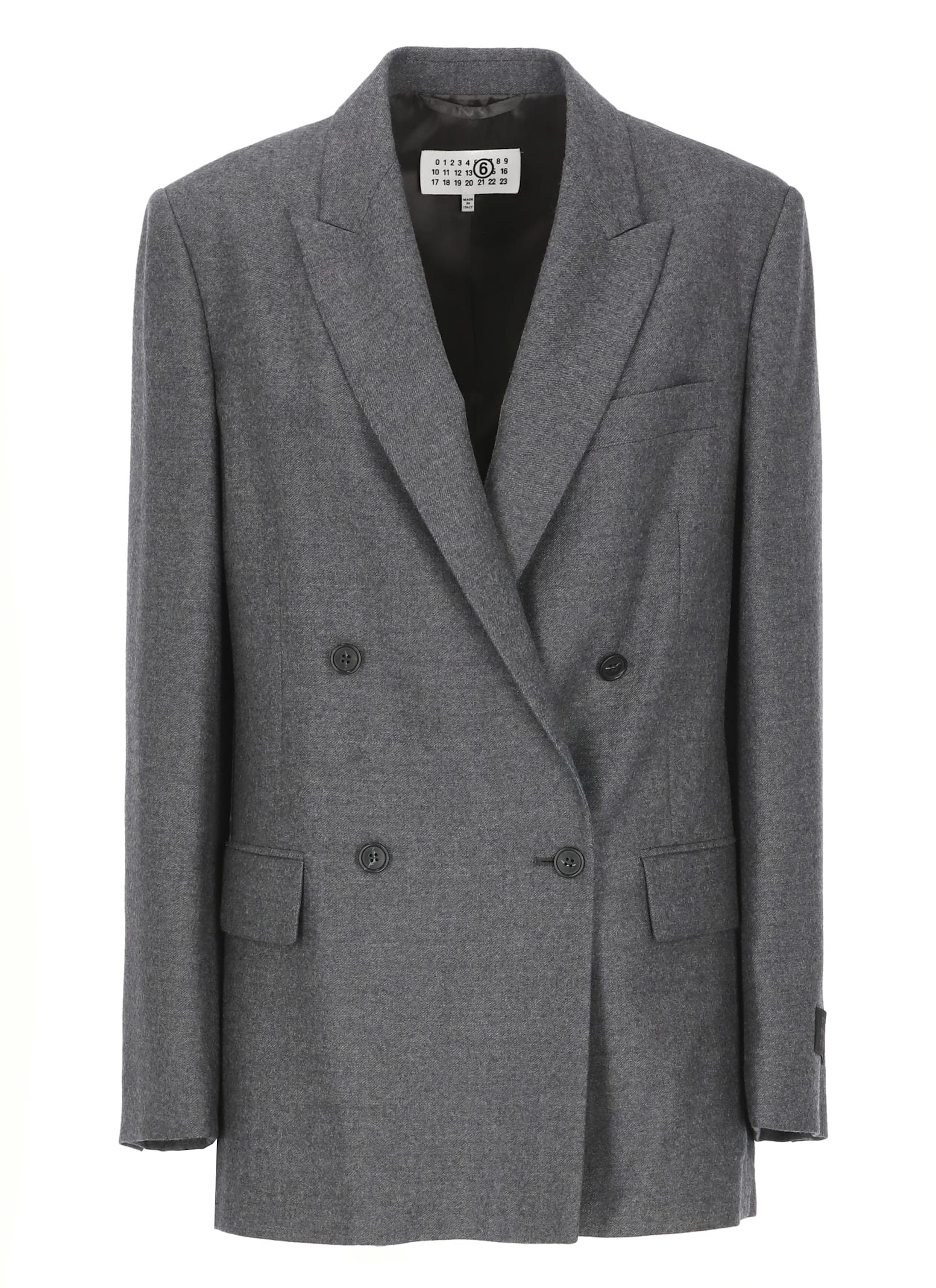 Mm6 Maison Margiela Double-breasted Jacket Jackets Grey In Gray