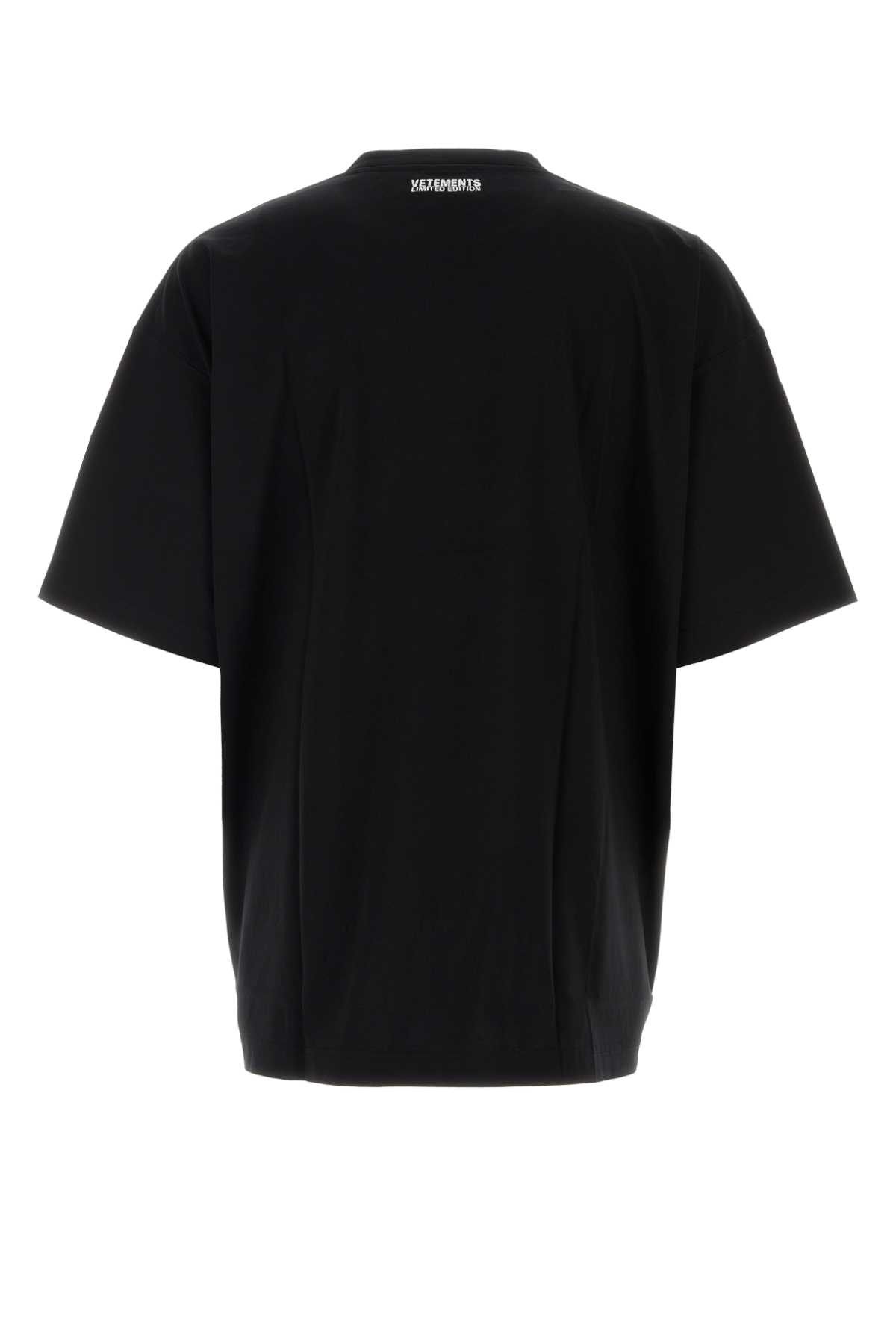 Shop Vetements Black Cotton T-shirt