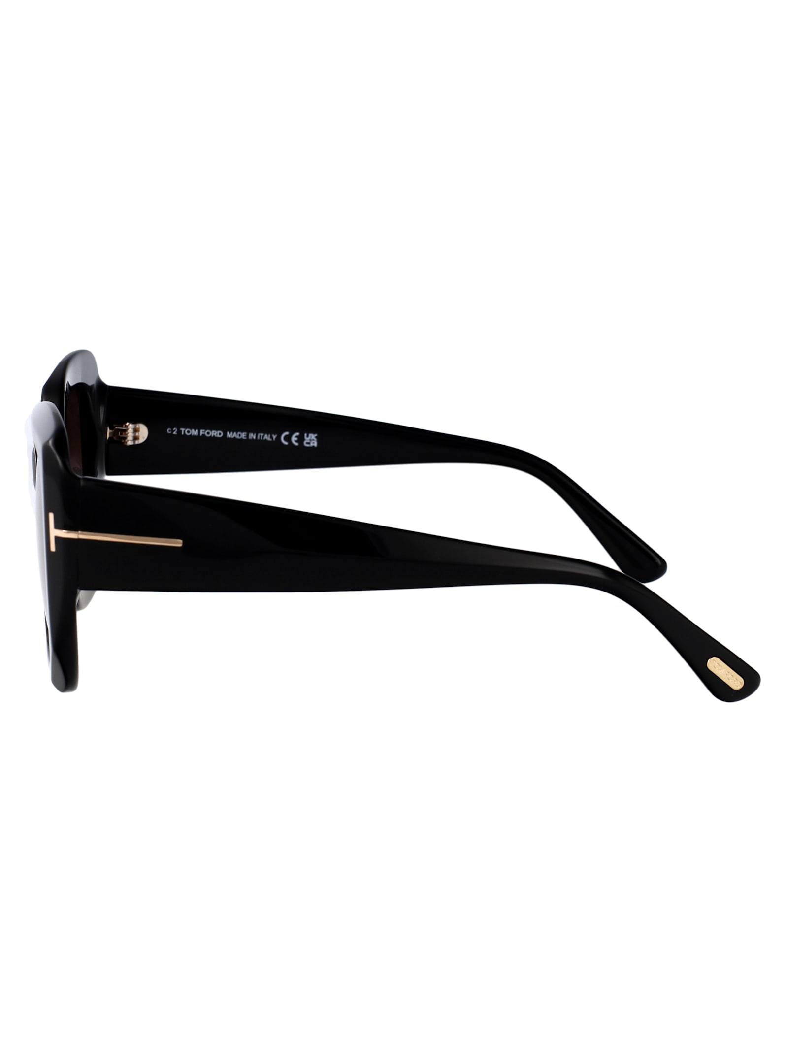 Tom Ford Geometric Frame Sunglasses In Black