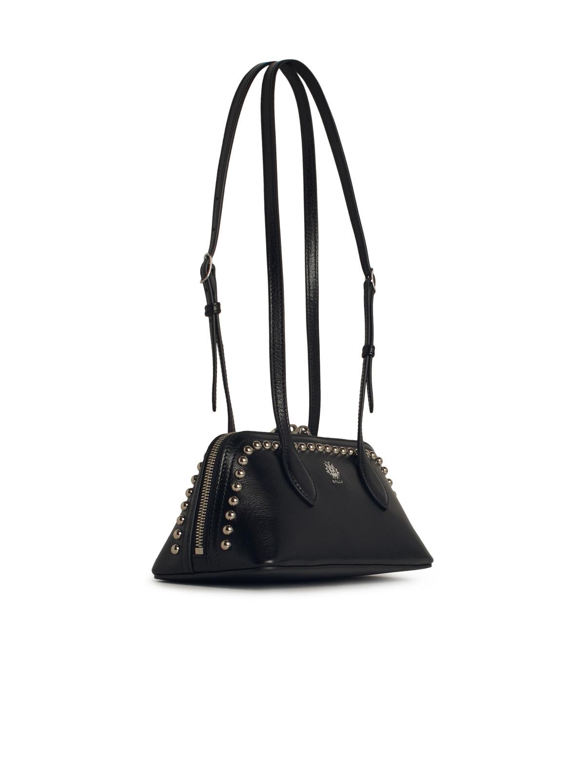 Shop Bally Praline Black Leather Bag