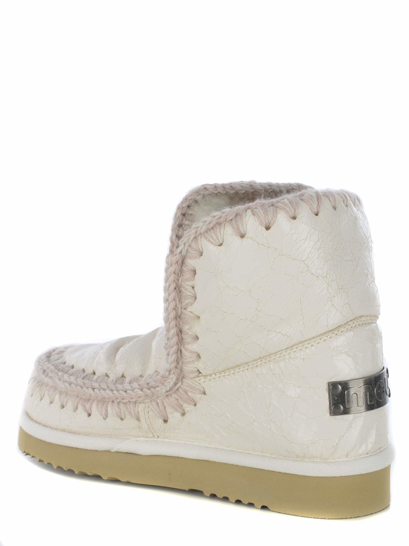 Shop Mou Ankle Boots  Eskimo18 Made Of Leather In White