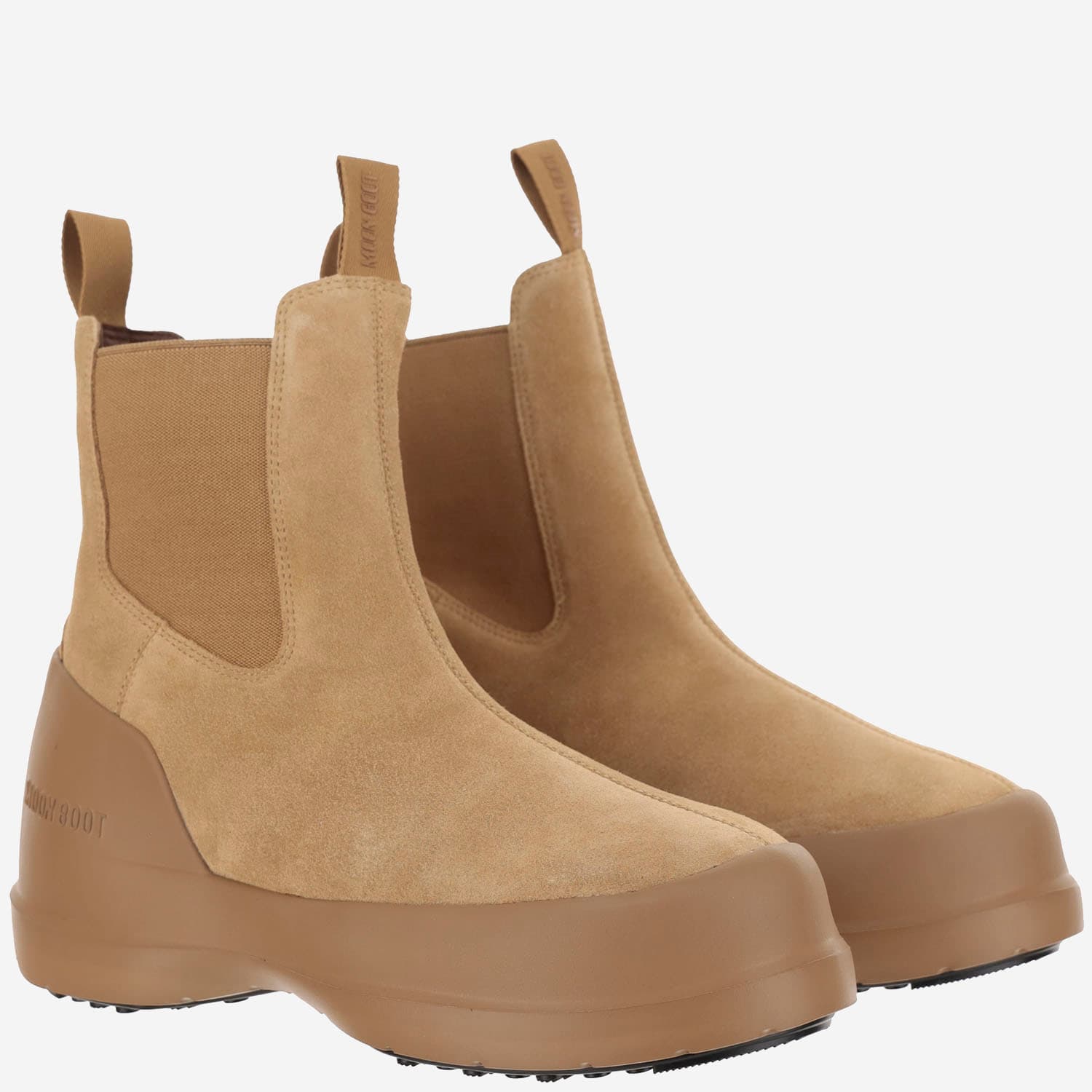 Shop Moon Boot Moon Chelsea Suede Ankle Boot In Beige