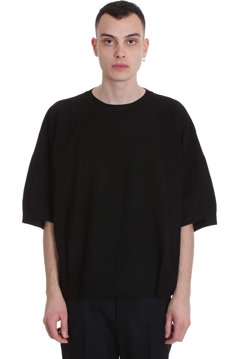 MAISON FLANEUR KNITWEAR IN BLACK POLYESTER,11280420