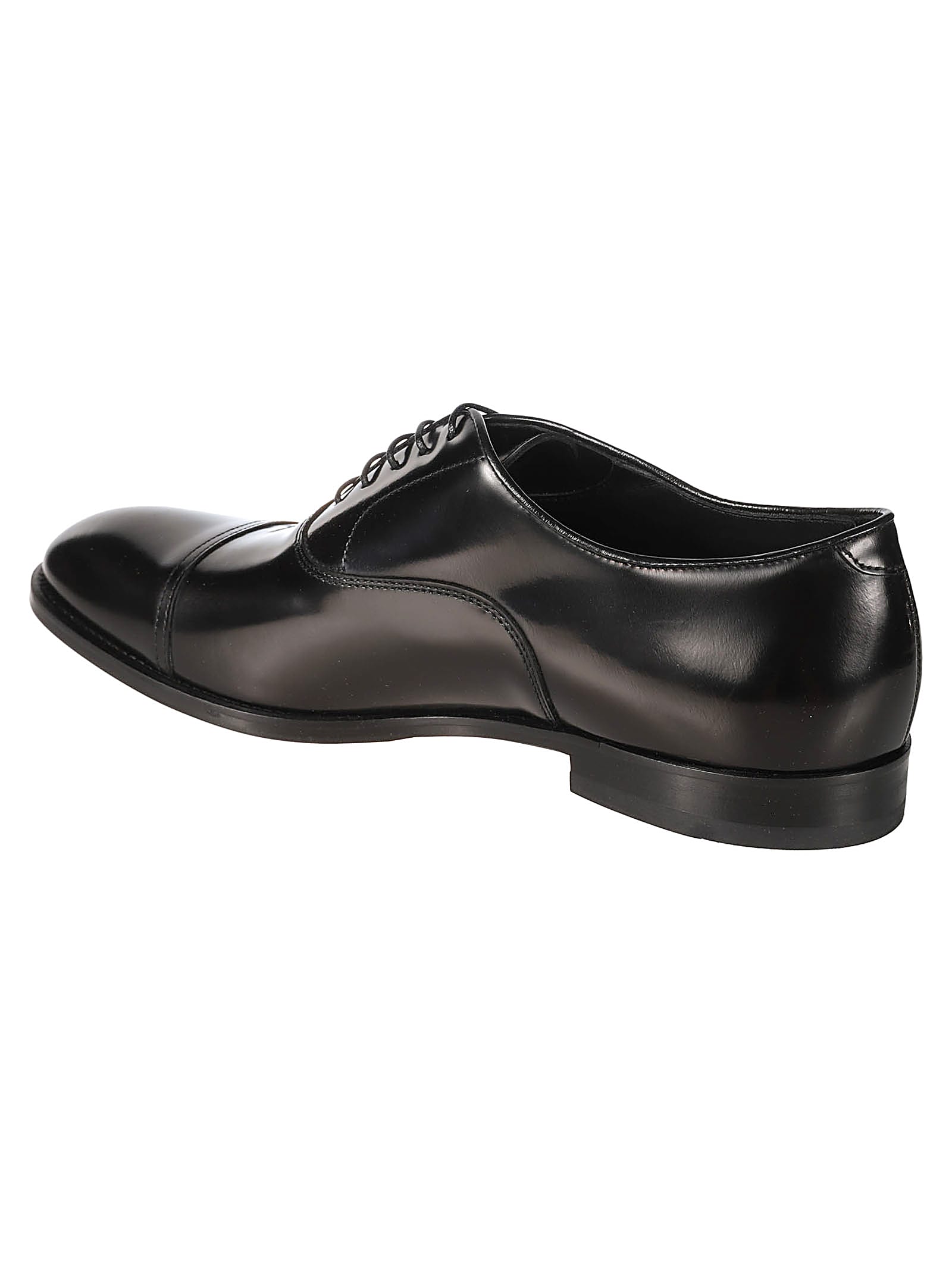 Shop Doucal's Cap Toe Oxford In Nero/fondo Nero