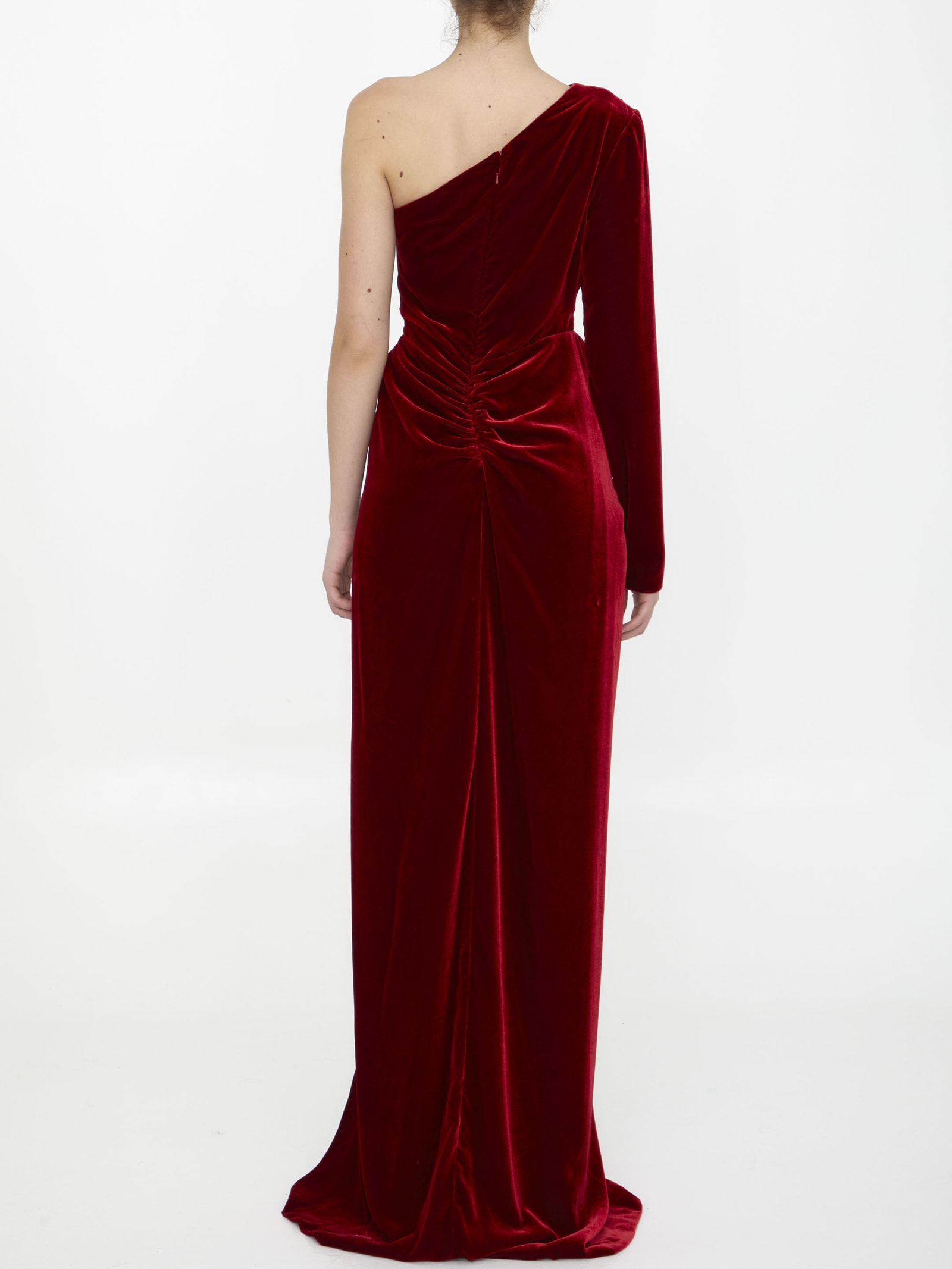 Costarellos Red Velvet Dress ModeSens