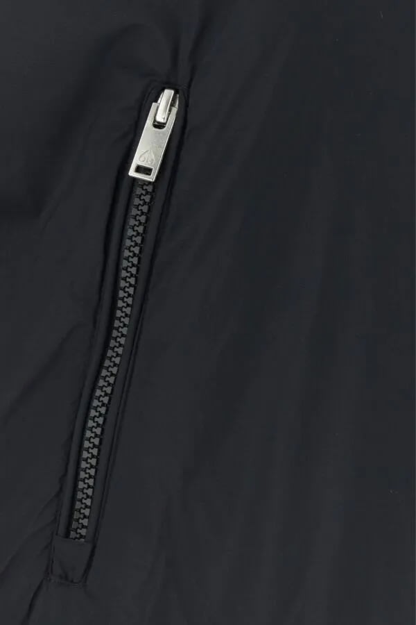 Moose Knuckles Down Jacket With Hooded Elasticated Cuffs In Black