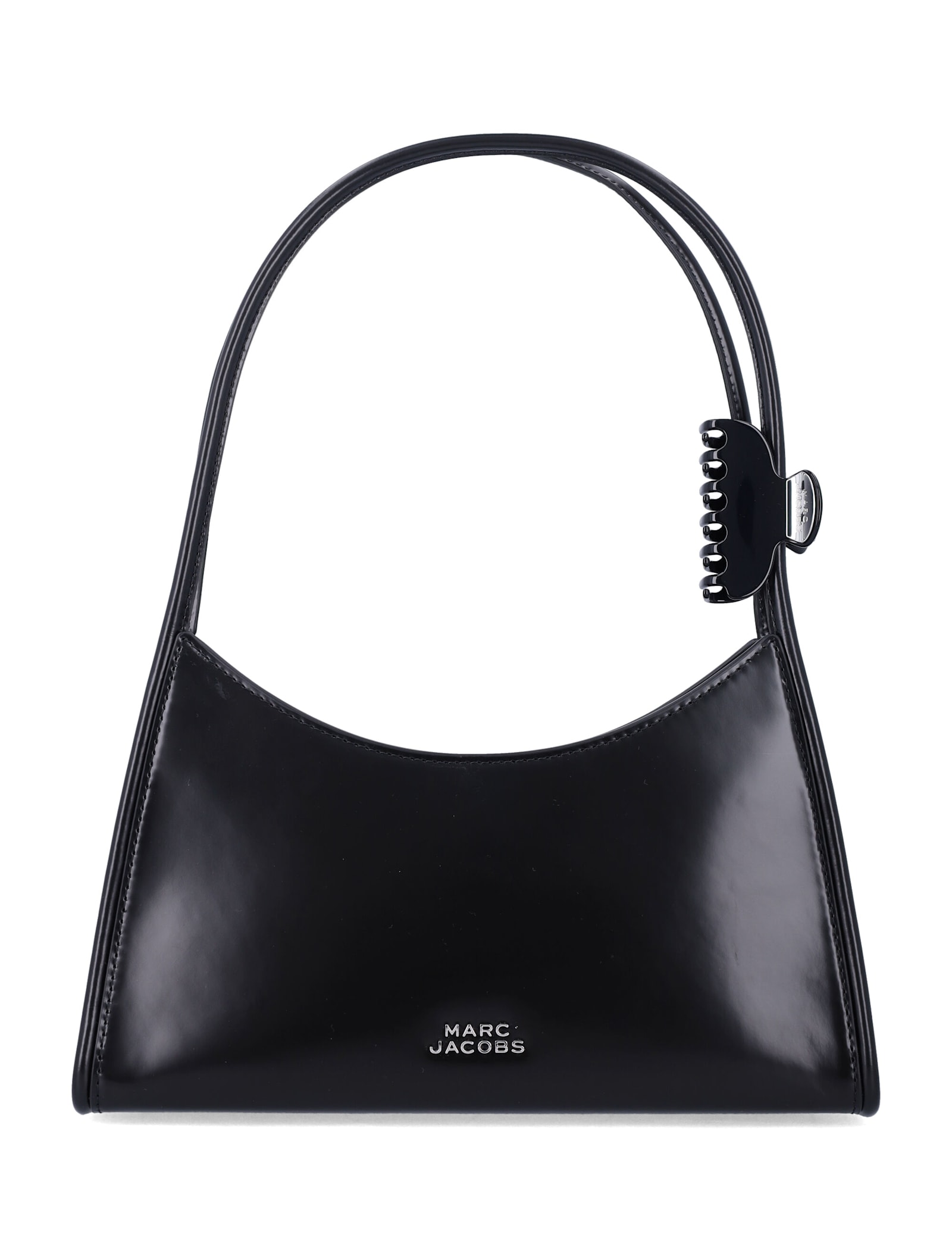 Marc Jacobs Glam Claw Clip Leather Shoulder Bag In Pink